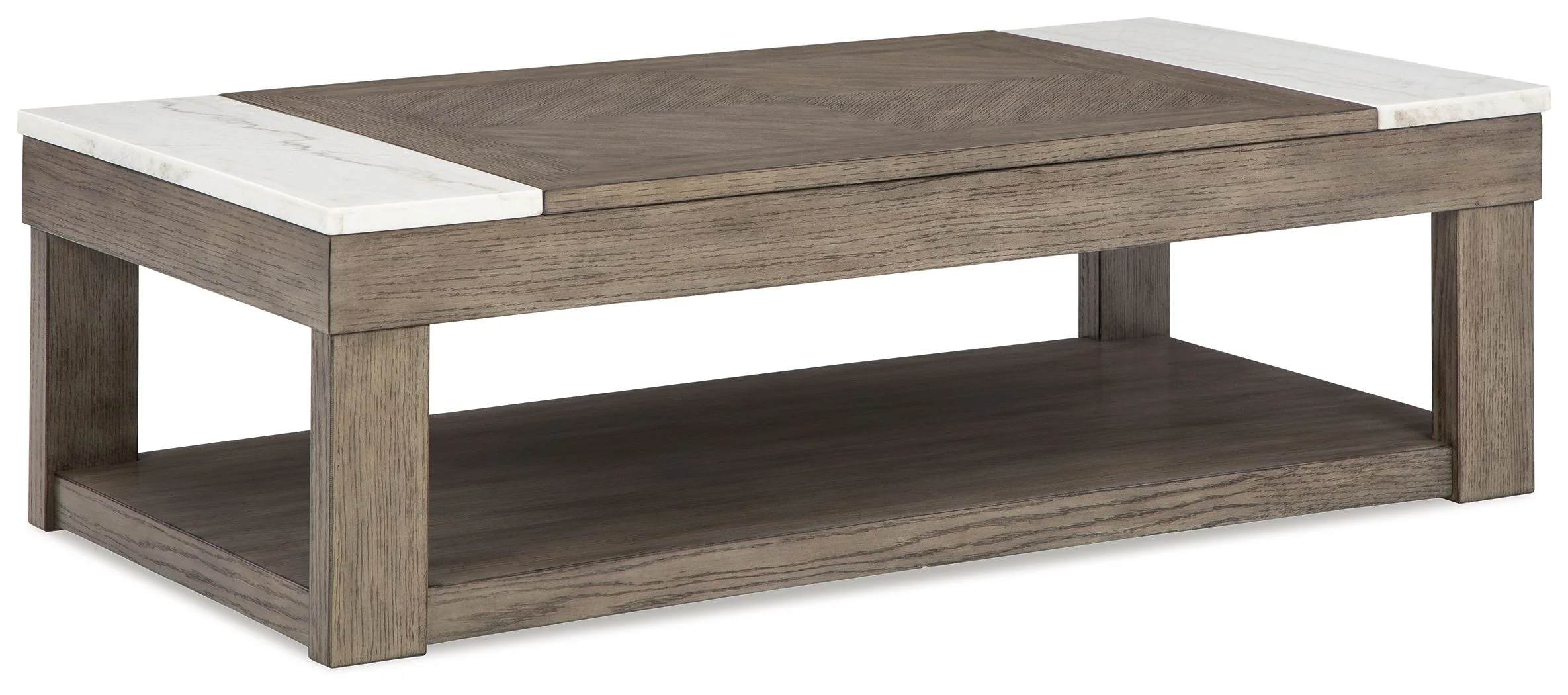 8017-loyaska-lift-top-cocktail-table-grayish-brown-white-1.webp Loyaska - Lift Top Cocktail Table - Grayish Brown / White