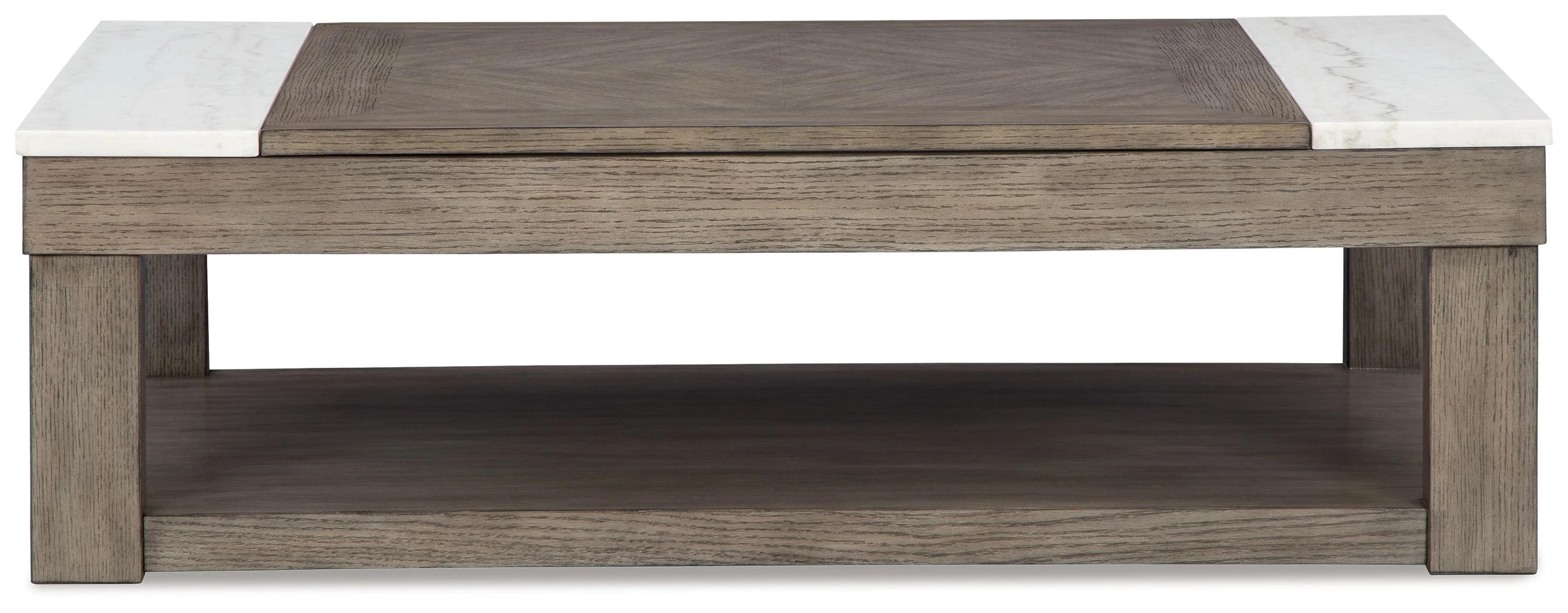 8017-loyaska-lift-top-cocktail-table-grayish-brown-white-2.webp Loyaska - Lift Top Cocktail Table - Grayish Brown / White