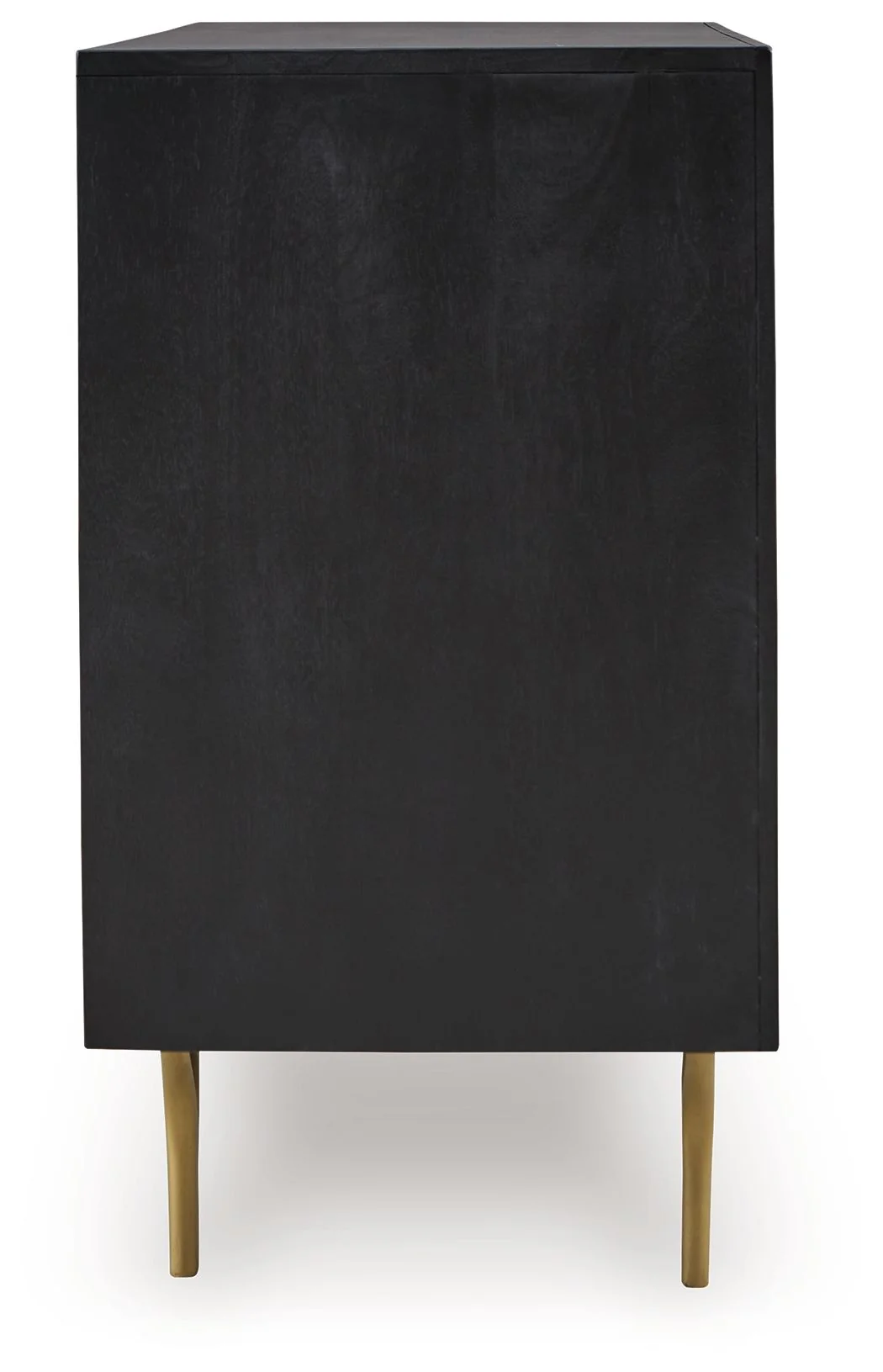 Tayner - Accent Cabinet - Black / Gold Finish
