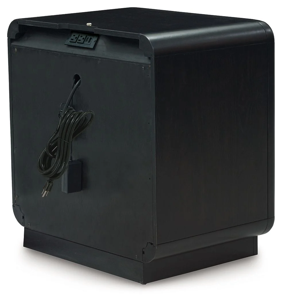 Rowanbeck - One Drawer Night Stand - Black