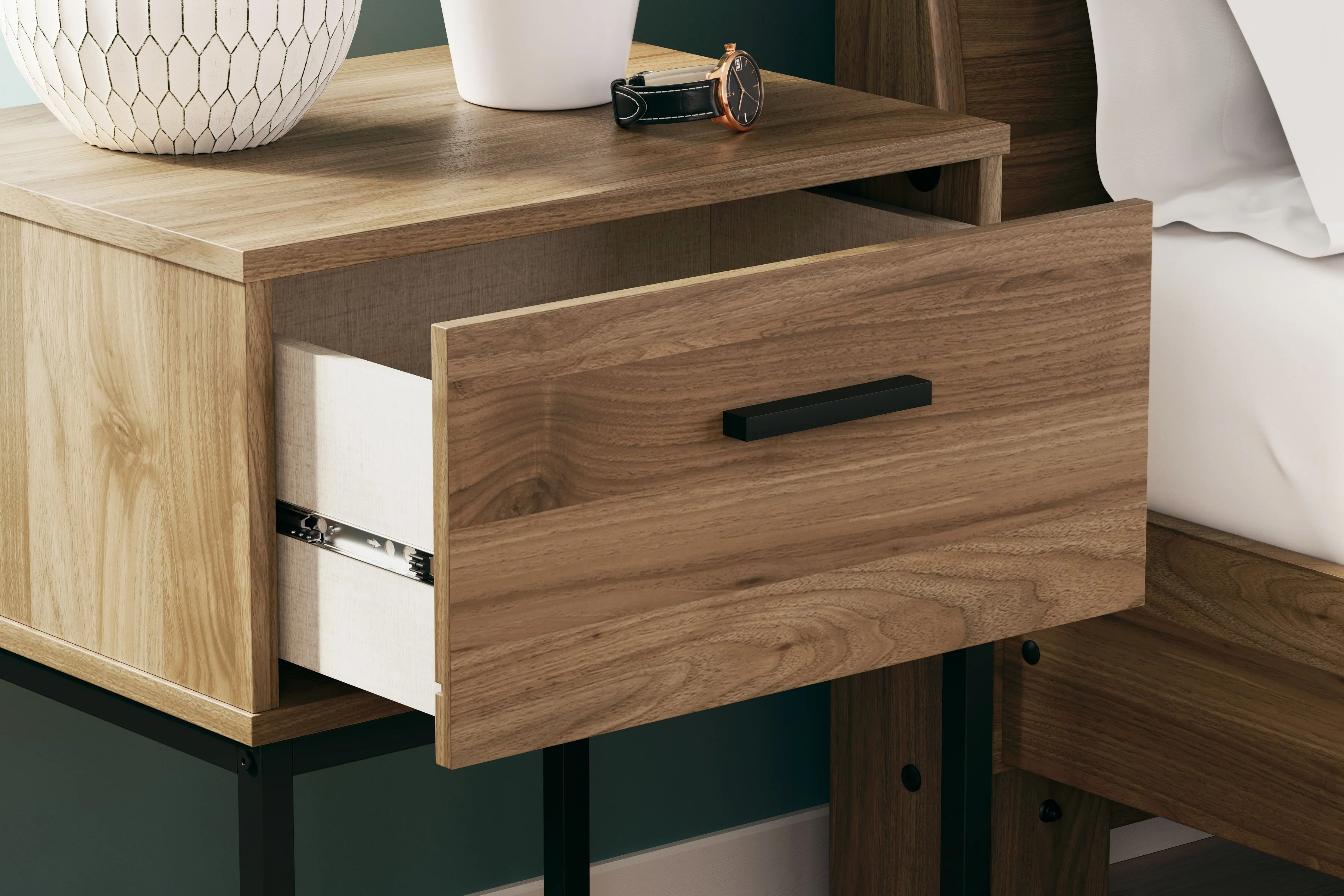 8077-deanlow-one-drawer-night-stand-honey-3.webp Deanlow - One Drawer Night Stand - Honey