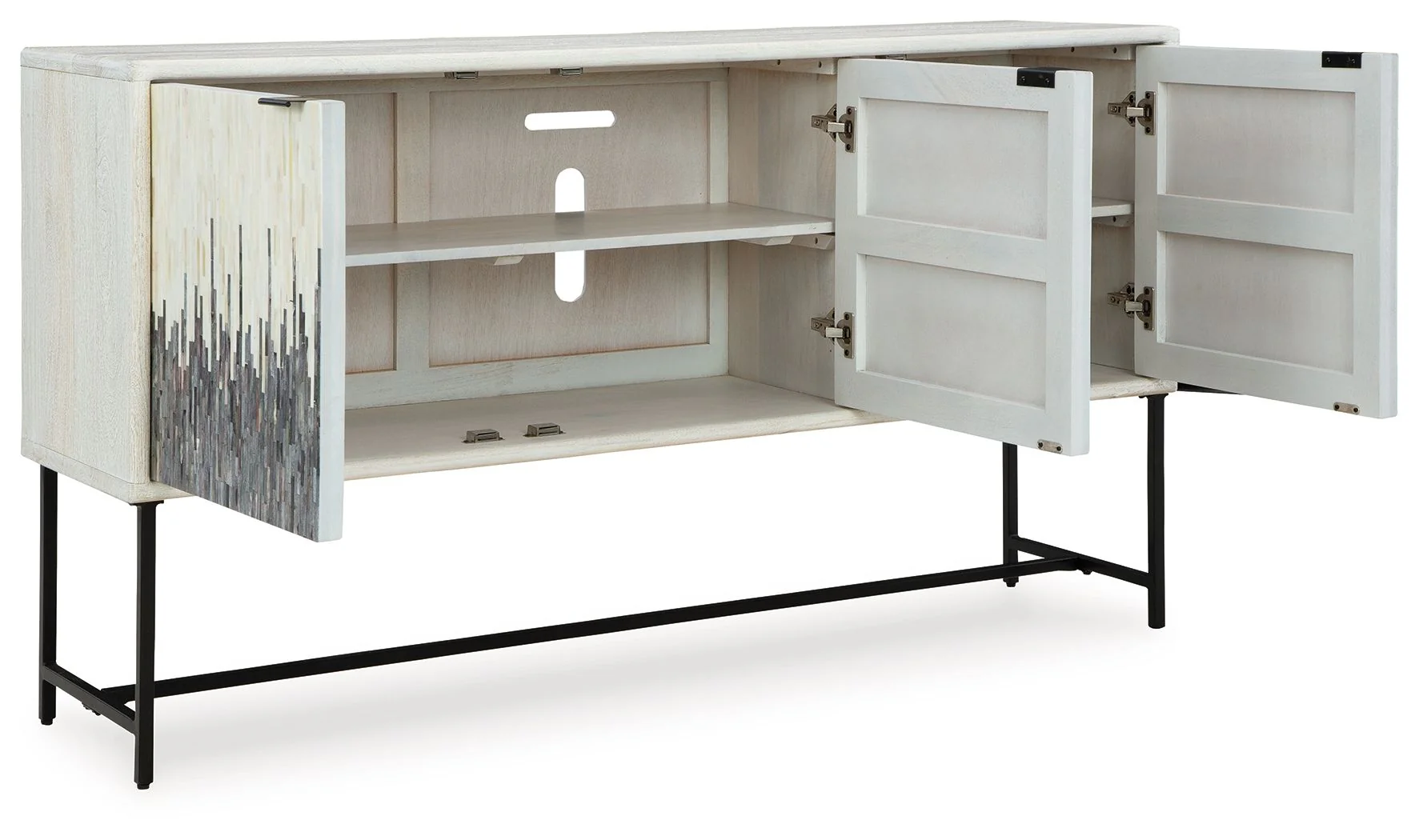 Freyton - Accent Cabinet - White / Gray
