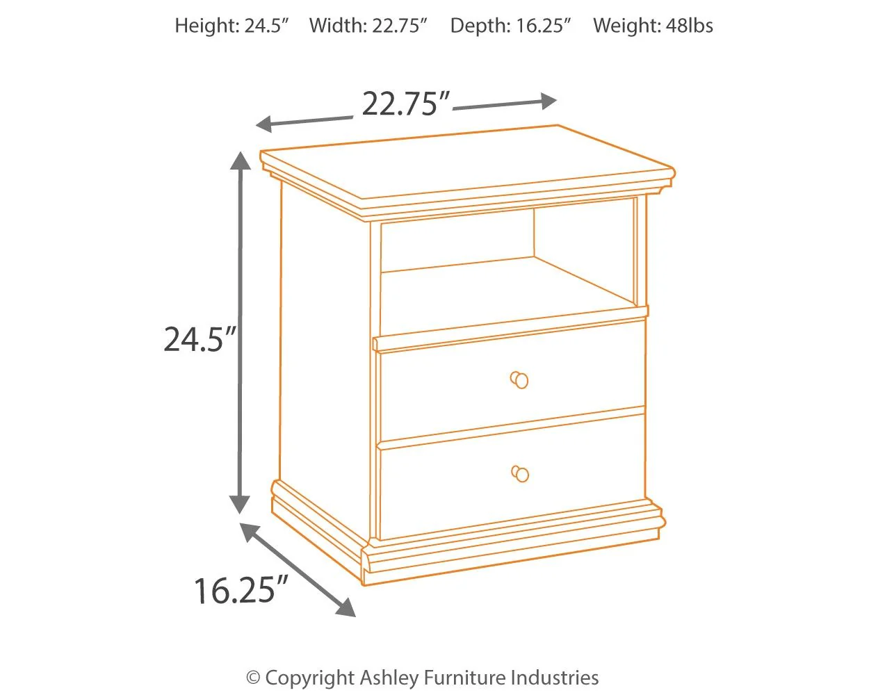 8162-maribel-one-drawer-night-stand-black-2.webp Maribel - One Drawer Night Stand - Black