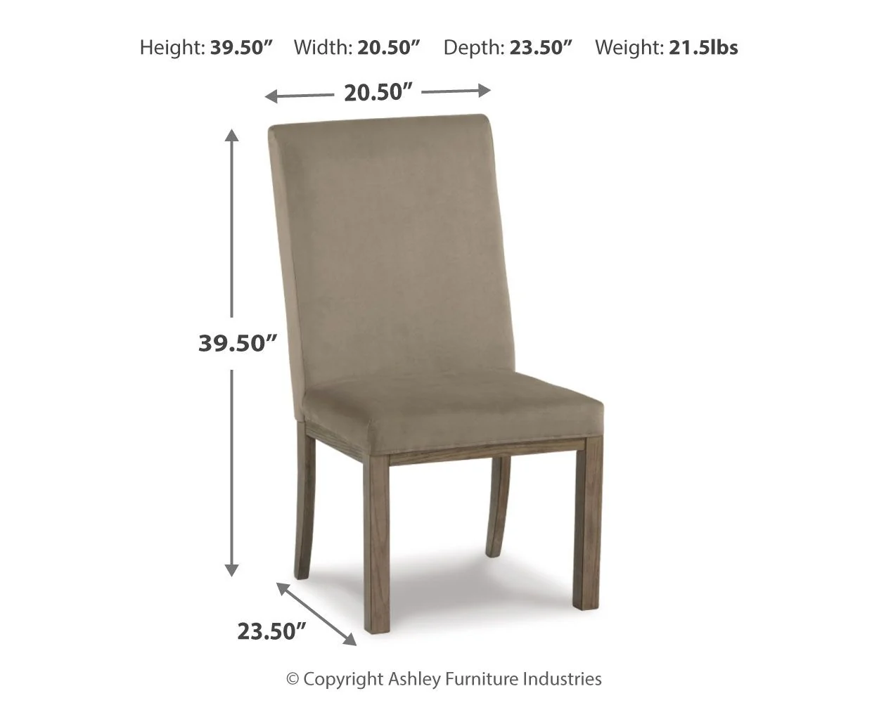 8165-chrestner-dining-uph-side-chair-set-of-2-gray-brown-6.webp Chrestner - Dining UPH Side Chair (Set of 2) - Gray / Brown