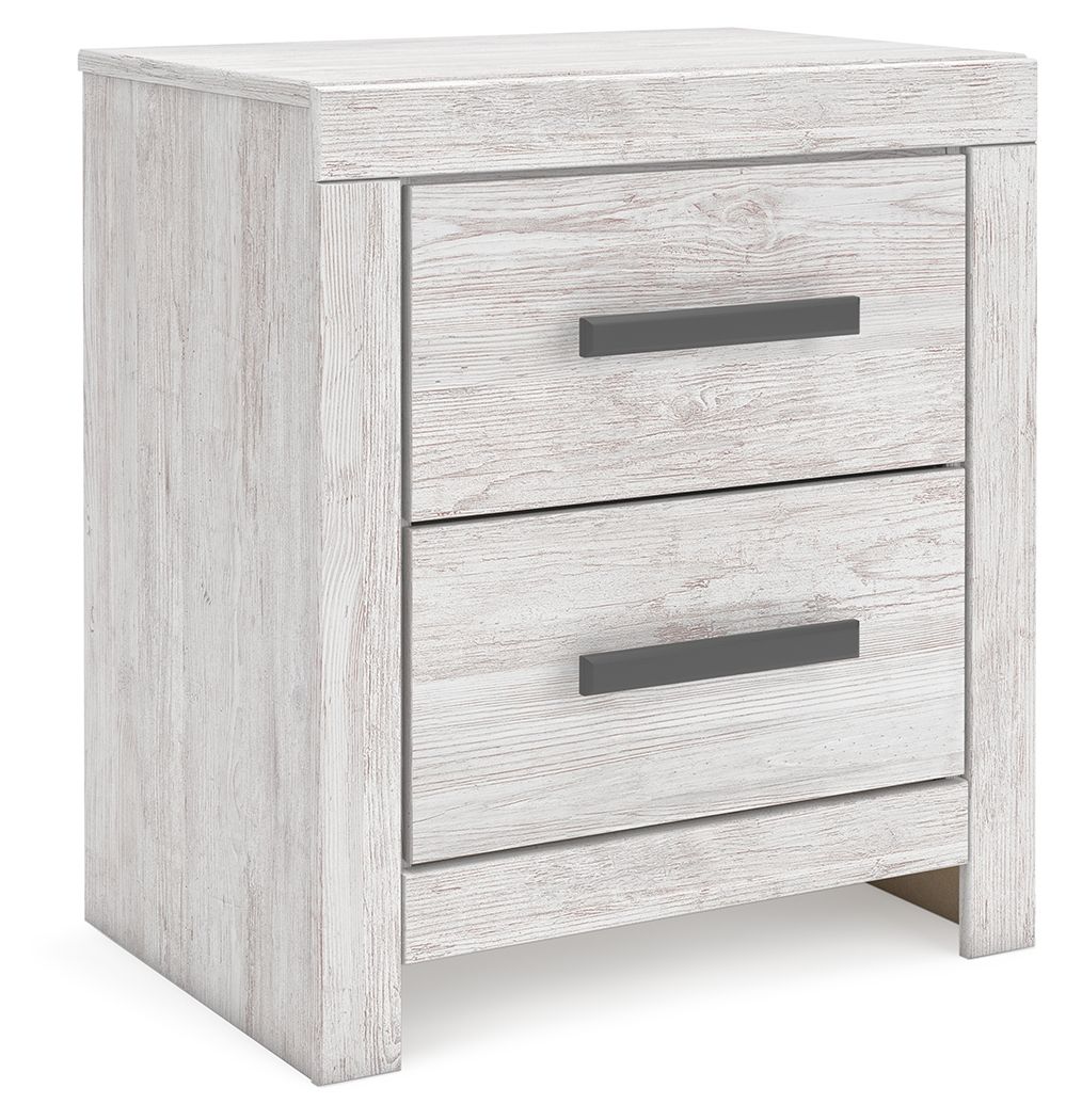 8172-cayboni-two-drawer-night-stand-whitewash-1.jpg Cayboni - Two Drawer Night Stand - Whitewash