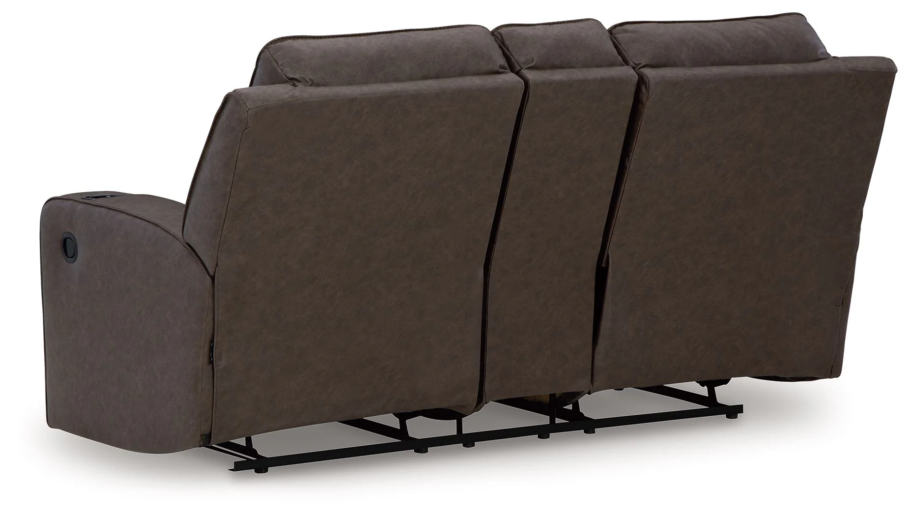 Lavenhorne - Dbl Rec Loveseat W/Console - Granite