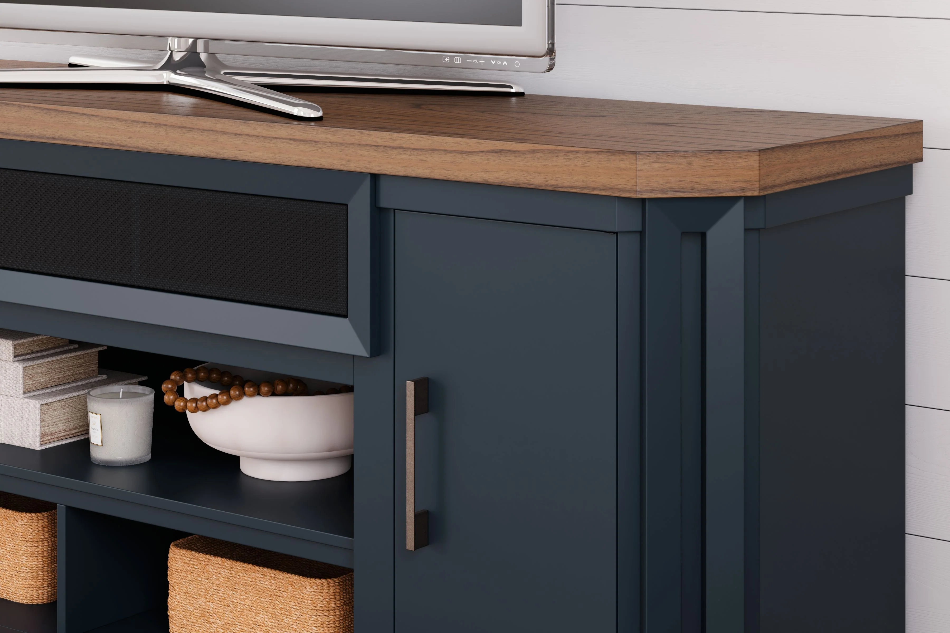 8179-landocken-xl-tv-stand-w-fireplace-option-brown-blue-12.webp Landocken - XL TV Stand W/Fireplace Option - Brown / Blue
