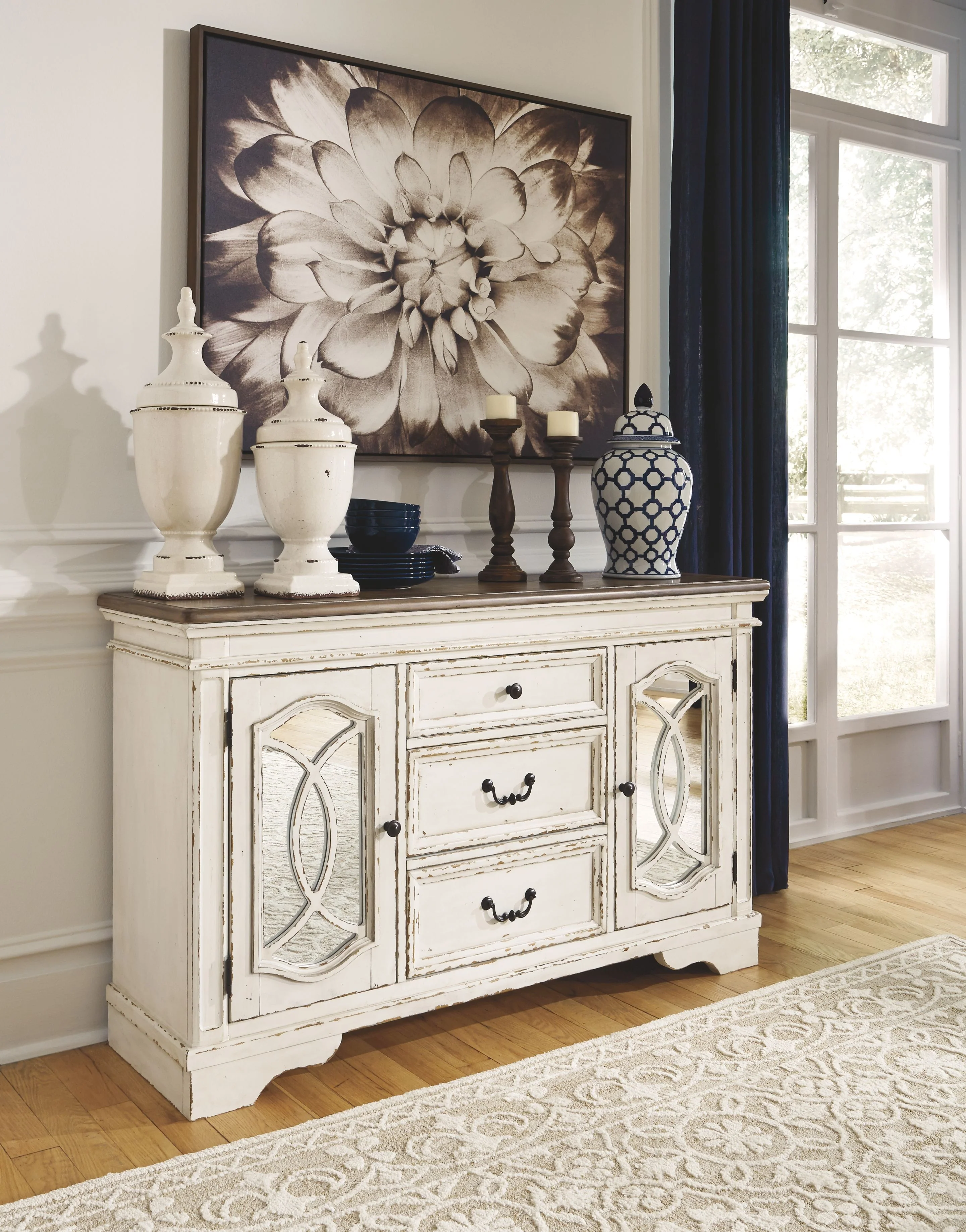 8185-realyn-dining-room-server-chipped-white-2.webp Realyn - Dining Room Server - Chipped White