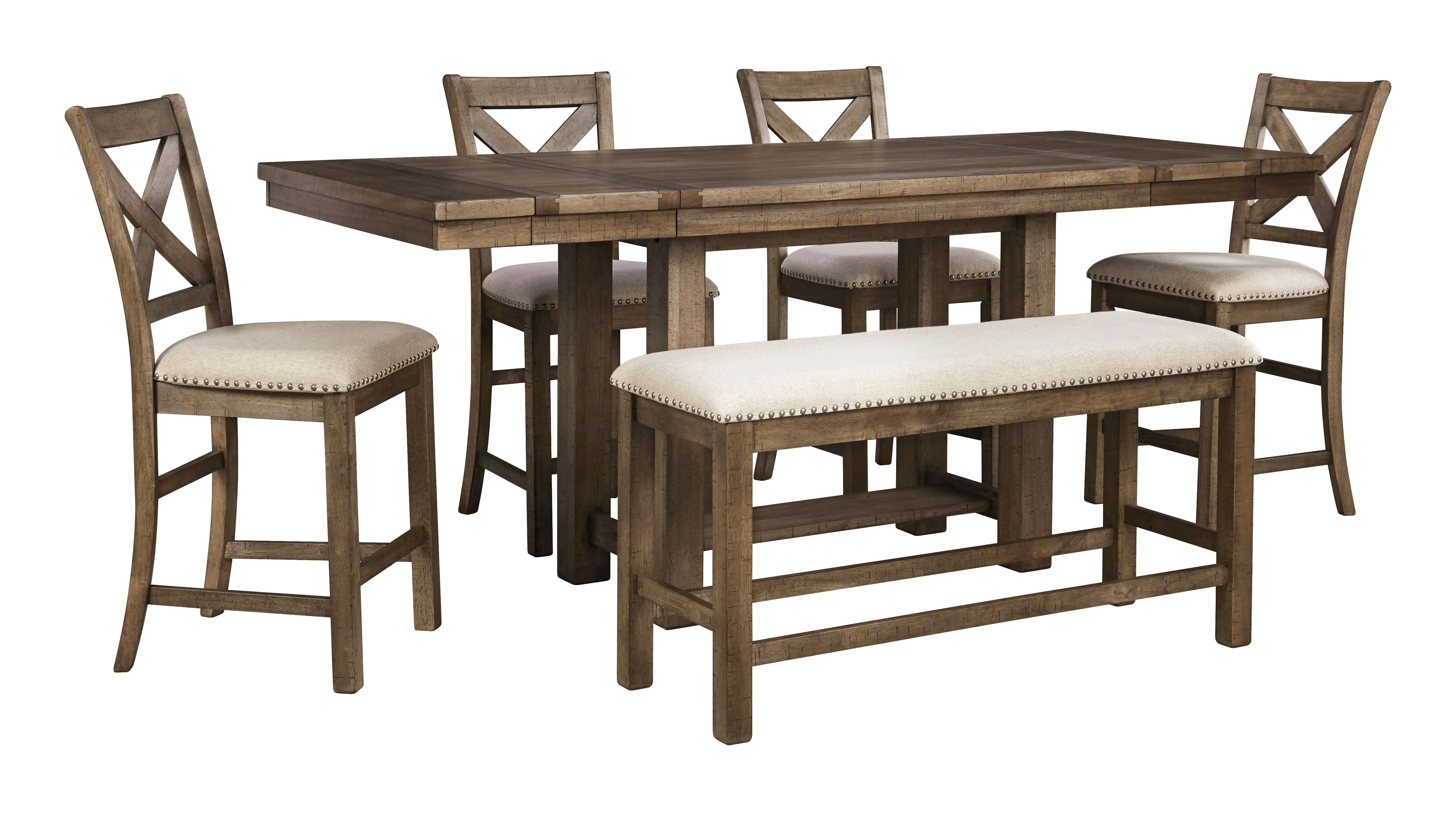 8187-moriville-rectangular-dining-room-counter-extension-table-grayish-brown-3.webp Moriville - Rectangular Dining Room Counter Extension Table - Grayish Brown