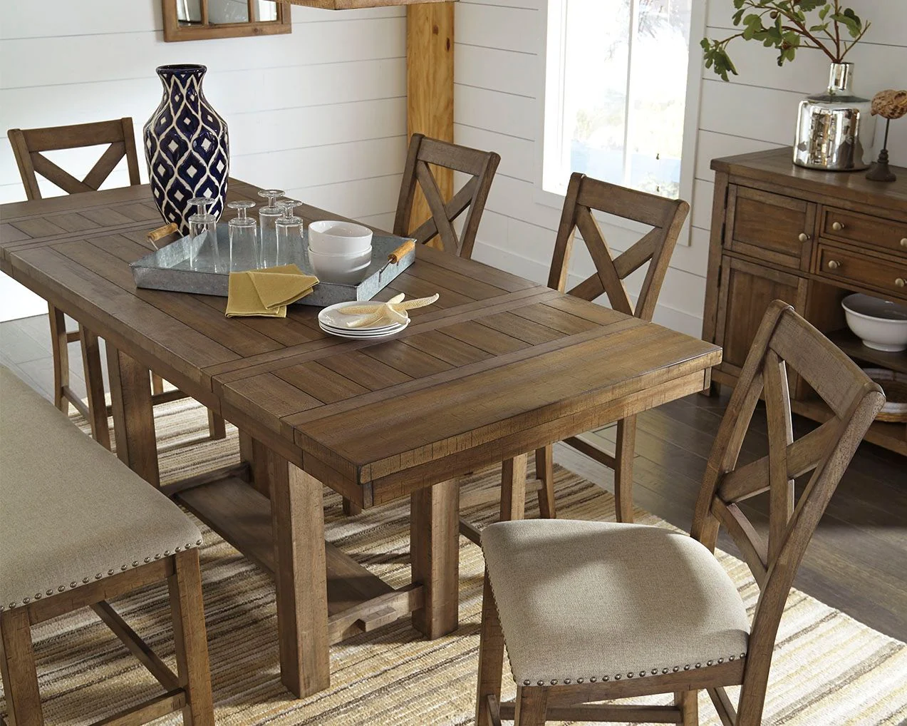 8187-moriville-rectangular-dining-room-counter-extension-table-grayish-brown-4.webp Moriville - Rectangular Dining Room Counter Extension Table - Grayish Brown