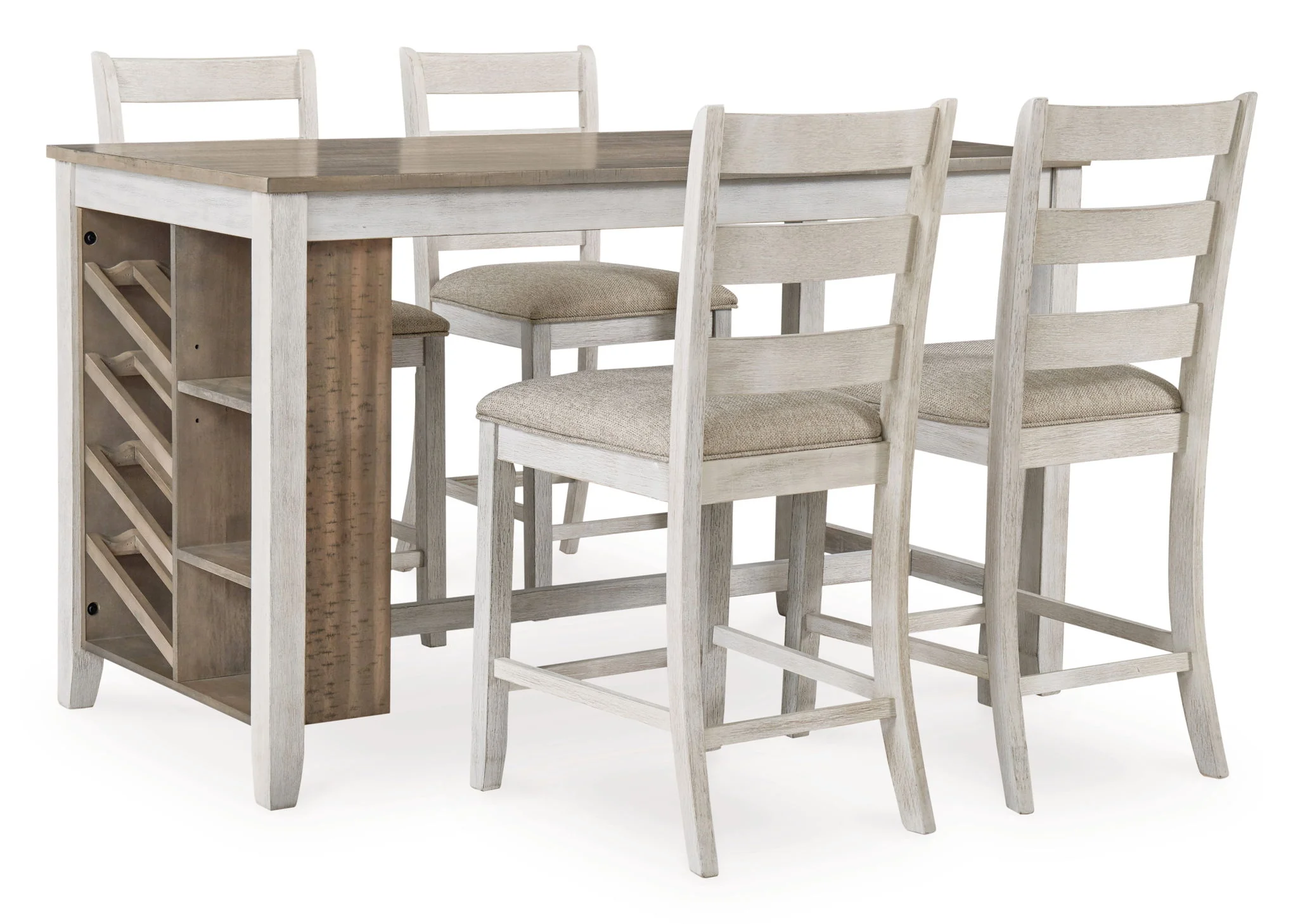 Skempton - Rectangular Counter Table With Storage - White