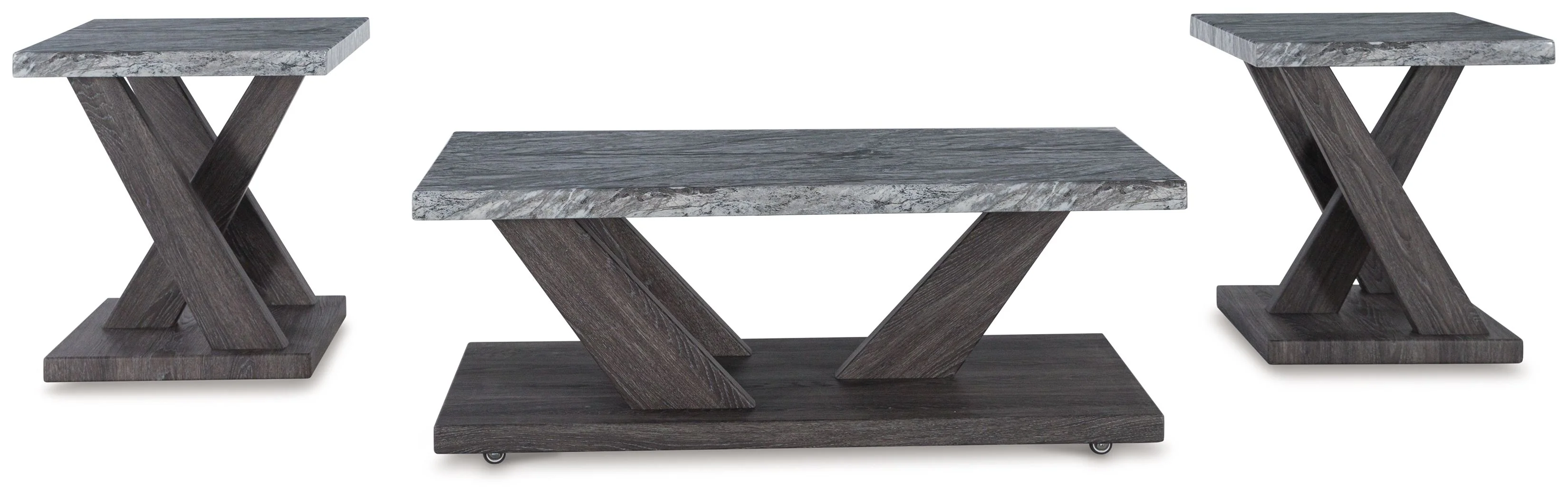Bensonale - Occasional Table Set (Set of 3) - Brown / Gray