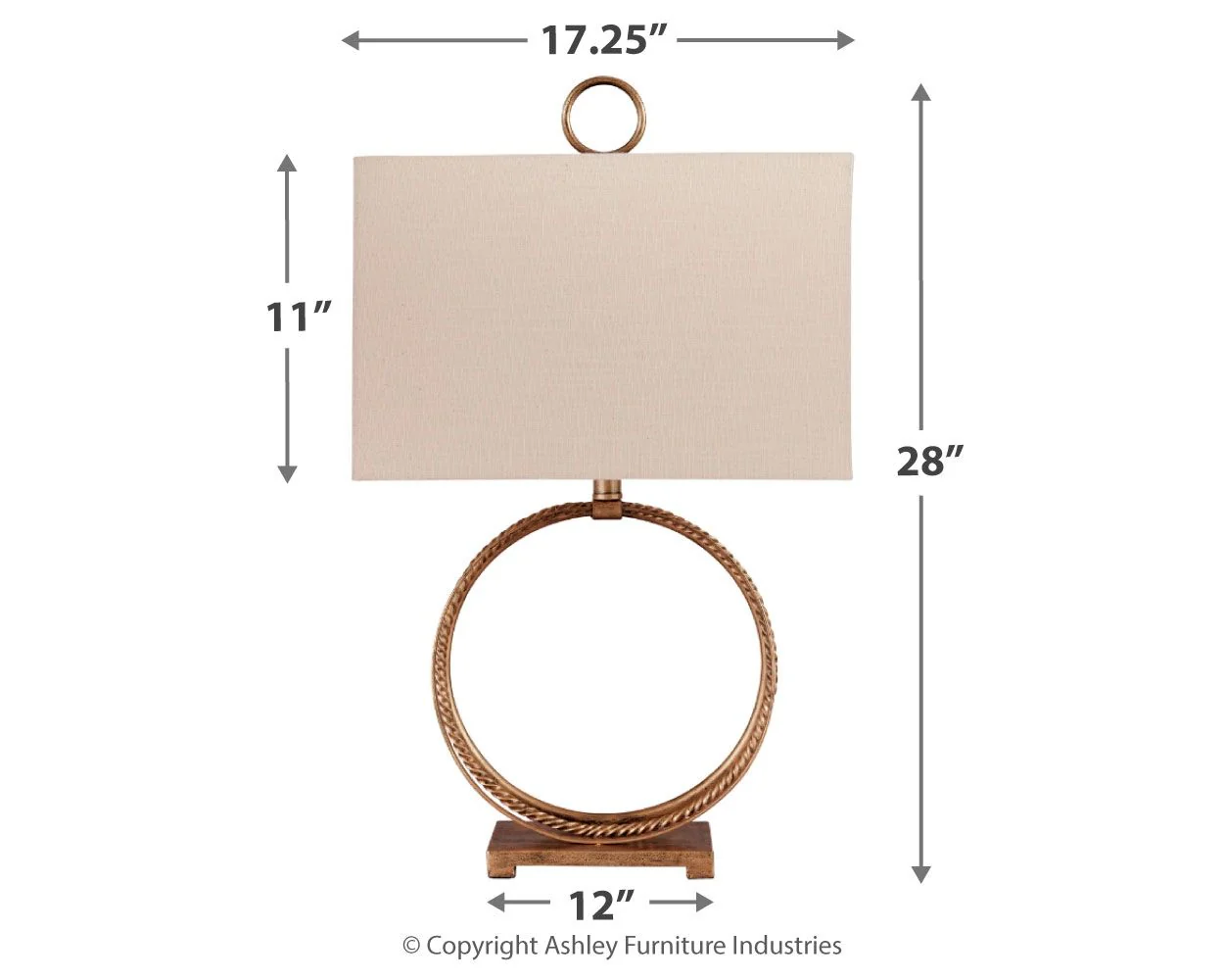 Mahala - Metal Table Lamp  - Antique Gold Finish