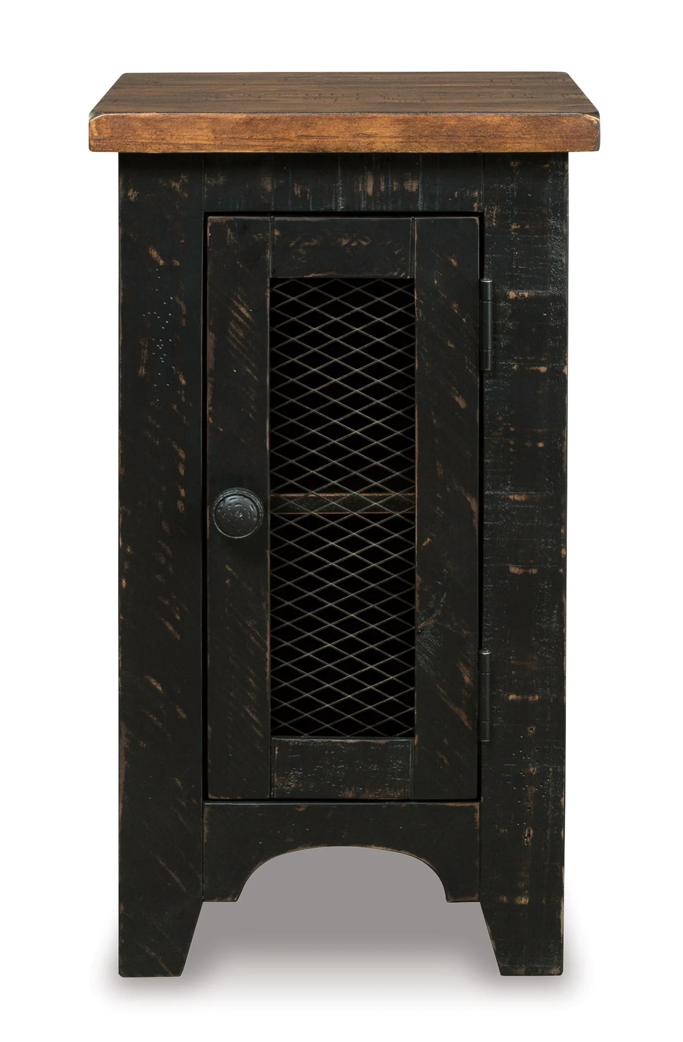 Valebeck - Chair Side End Table - Black / Brown