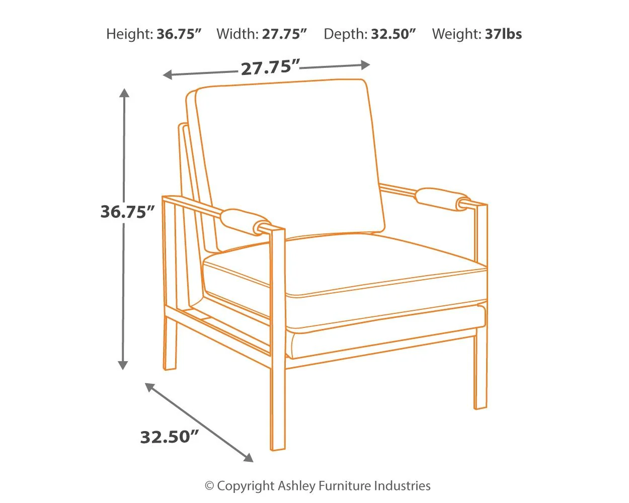 8236-peacemaker-accent-chair-brown-4.webp Peacemaker - Accent Chair - Brown