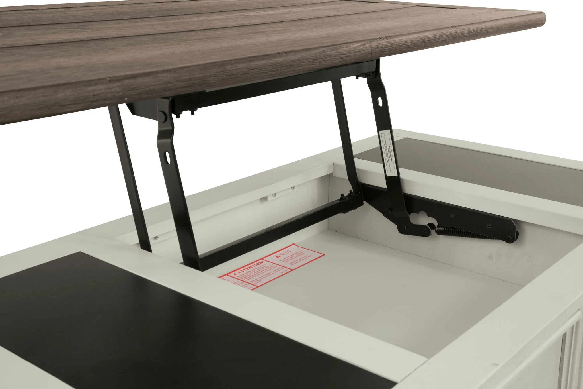 Bolanburg - Lift Top Cocktail Table - White / Brown / Beige