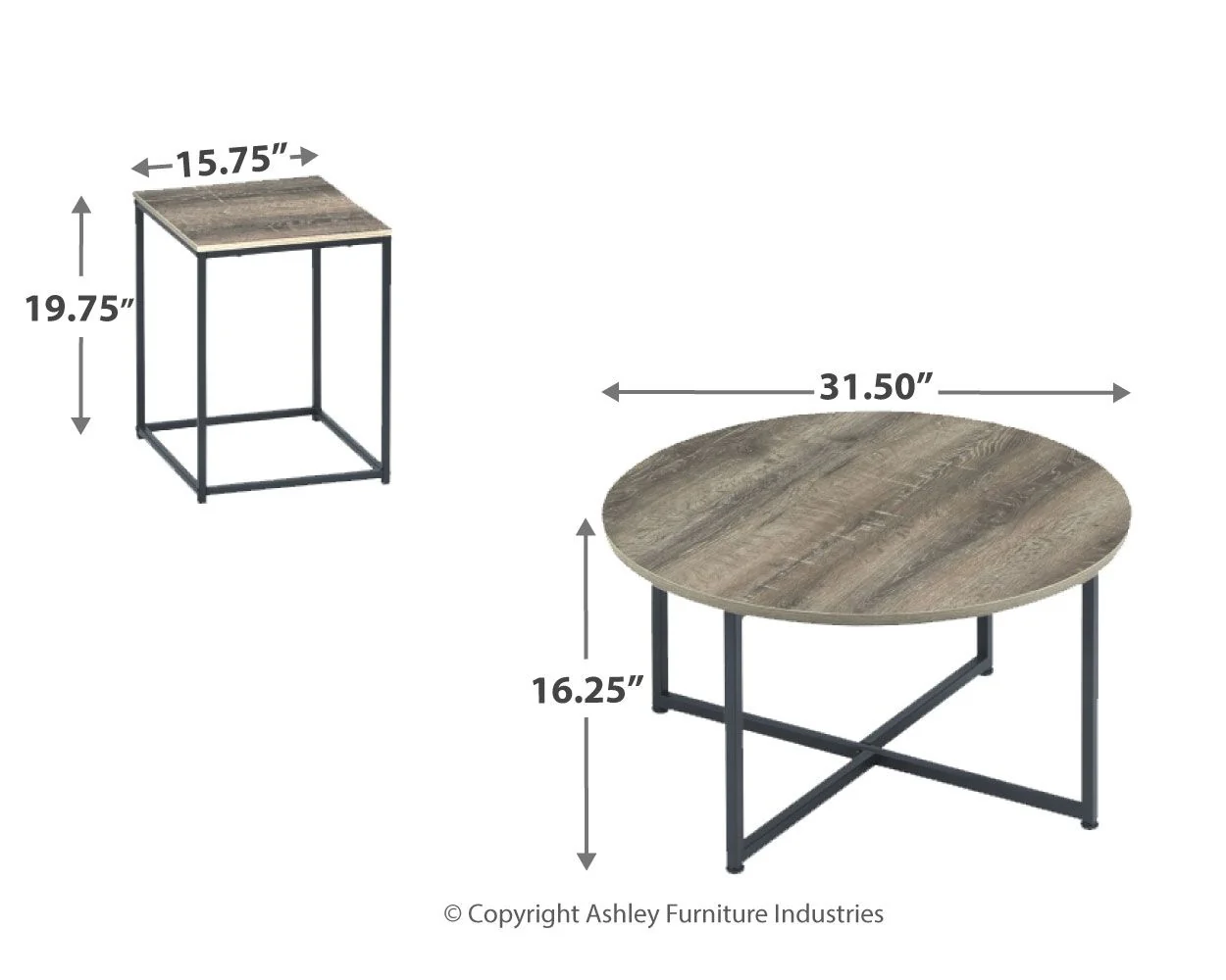 Wadeworth - Occasional Table Set (Set of 3) - Brown / Beige
