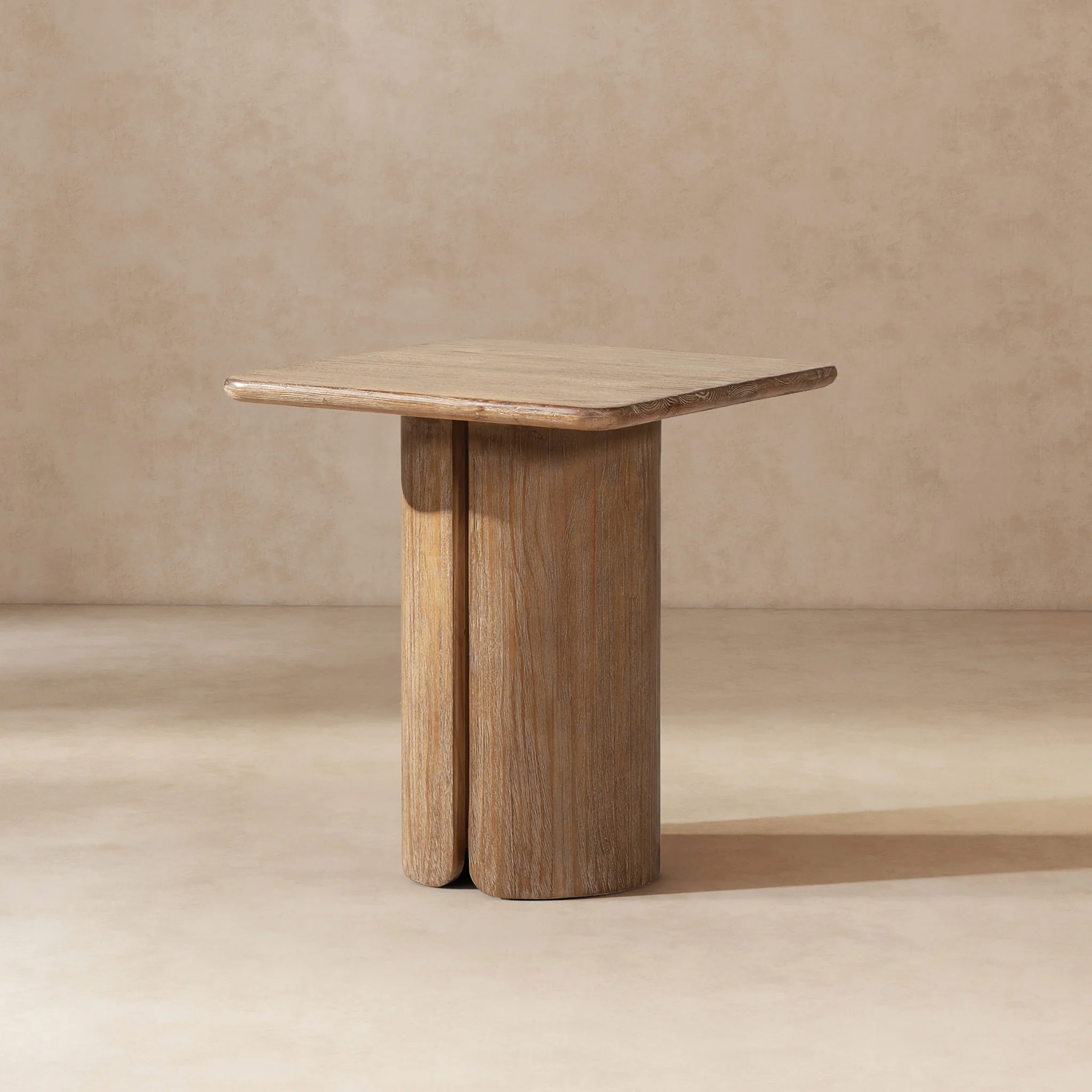 Sonoma - Square Pedestal Side Table - Antique Brown