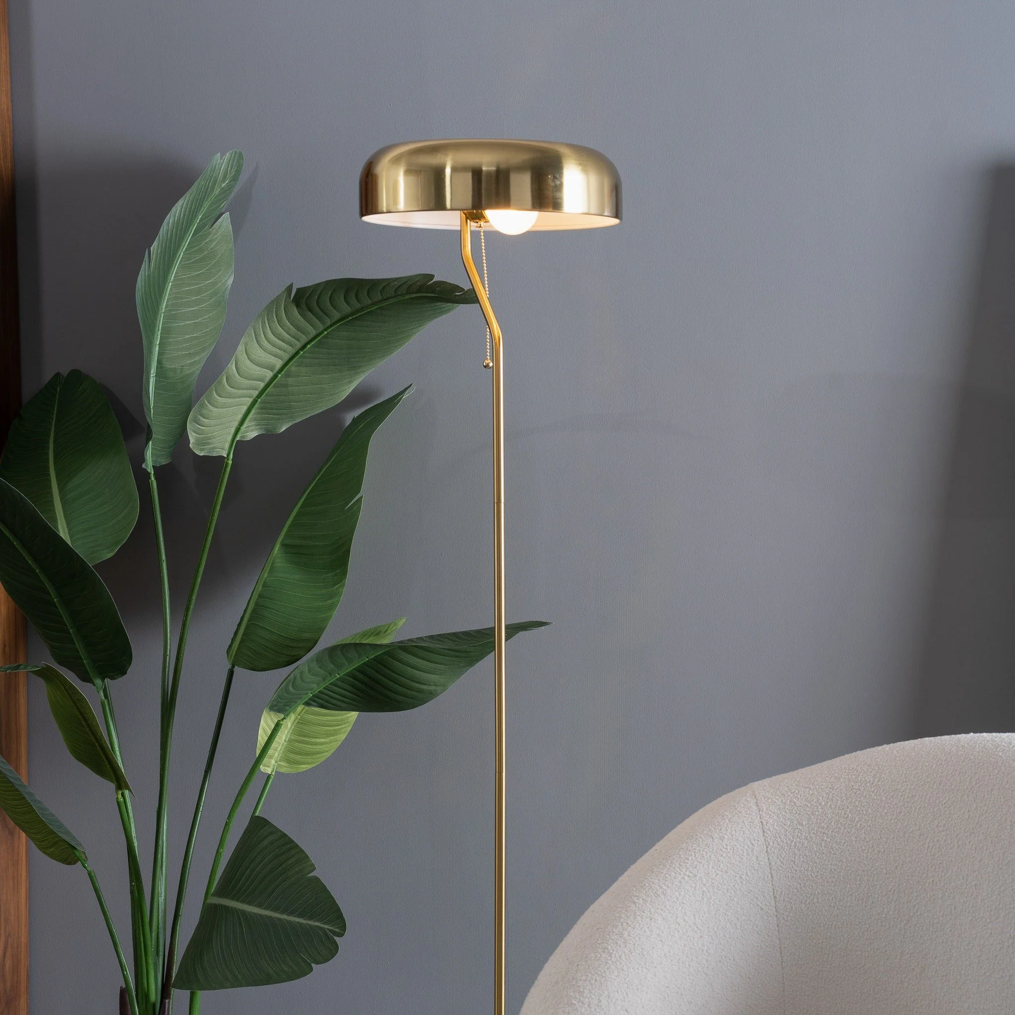 Spectra - Tall Corner Floor Lamp For Living Room - Gold