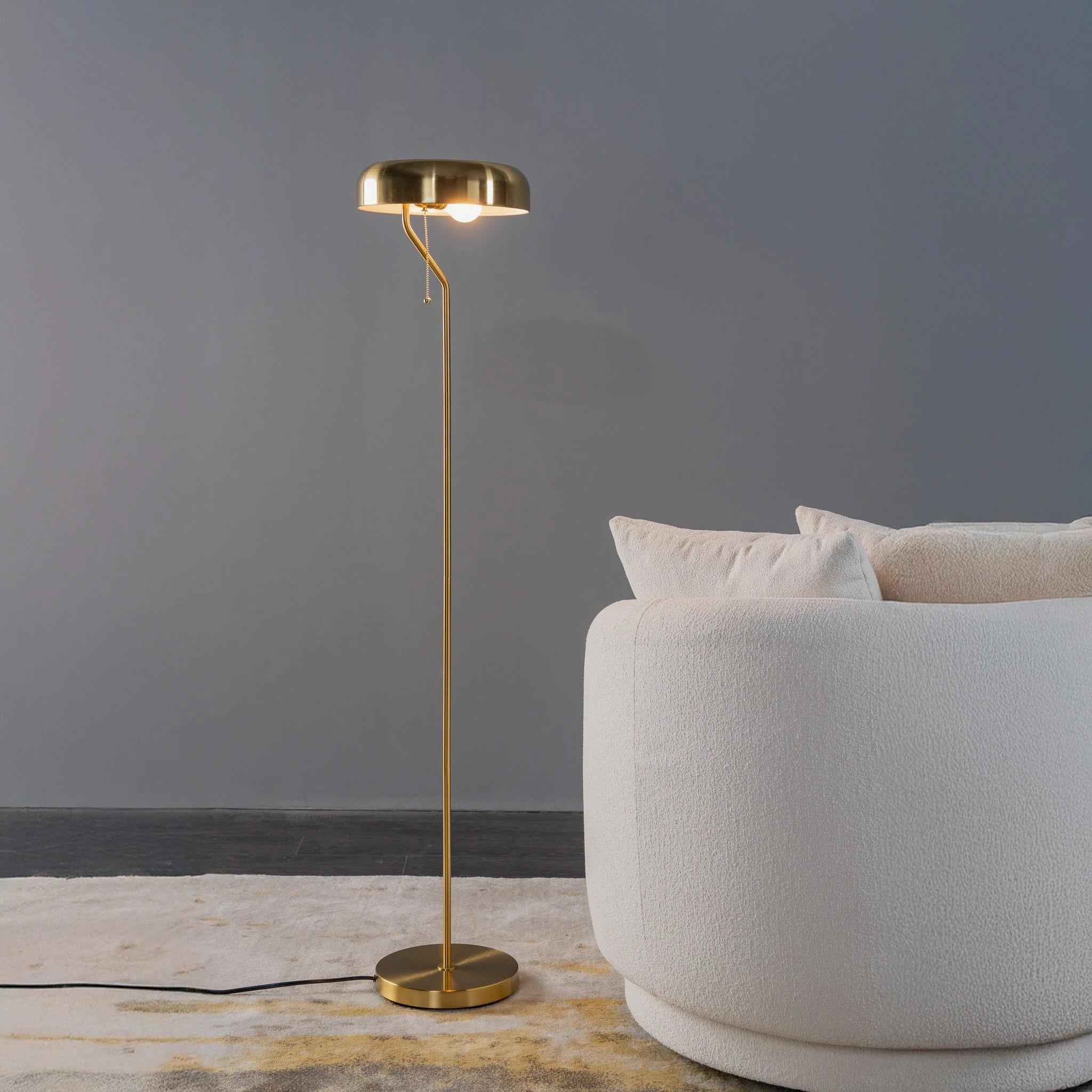 Spectra - Tall Corner Floor Lamp For Living Room - Gold
