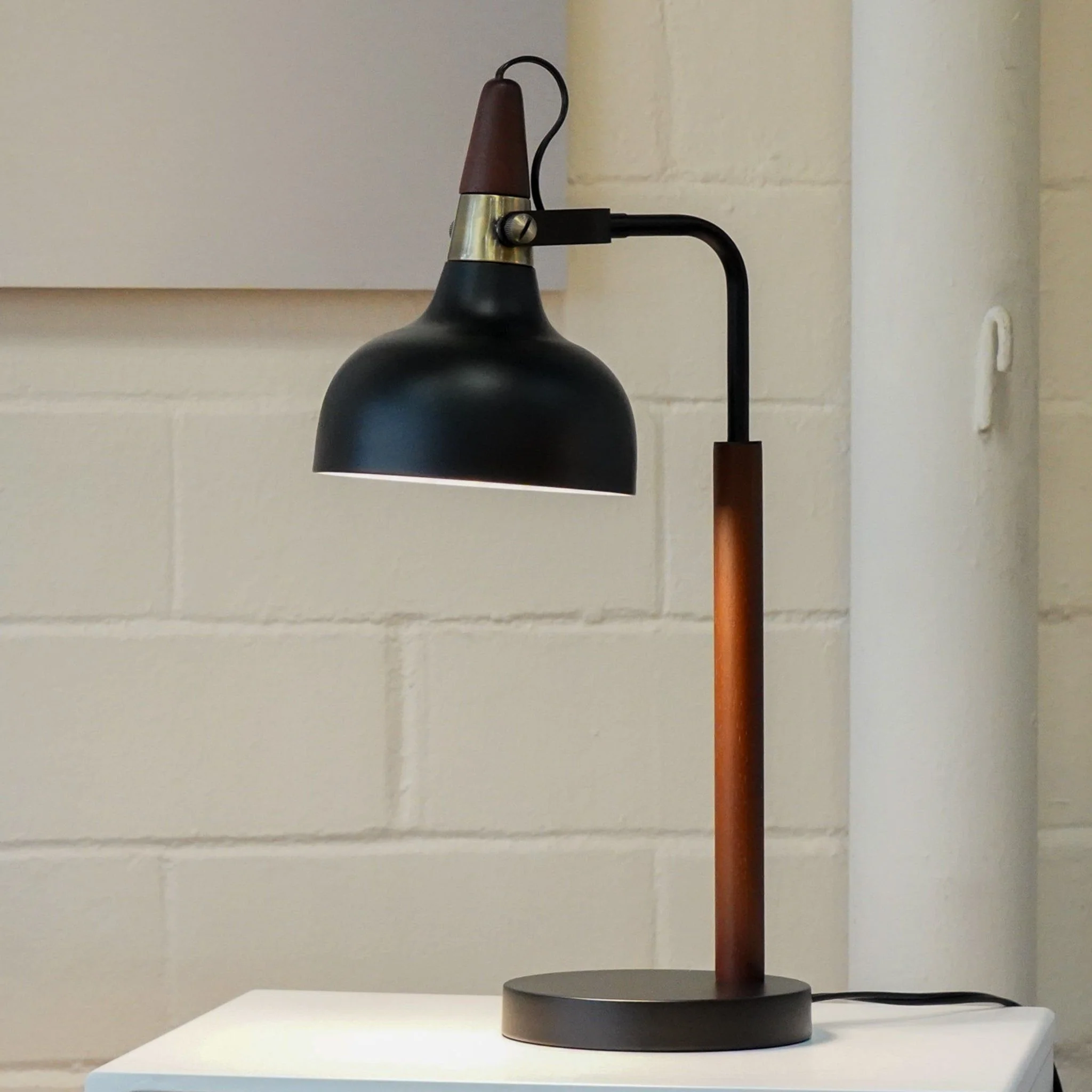 Glowlite - Table Lamp With Cone Shade - Black