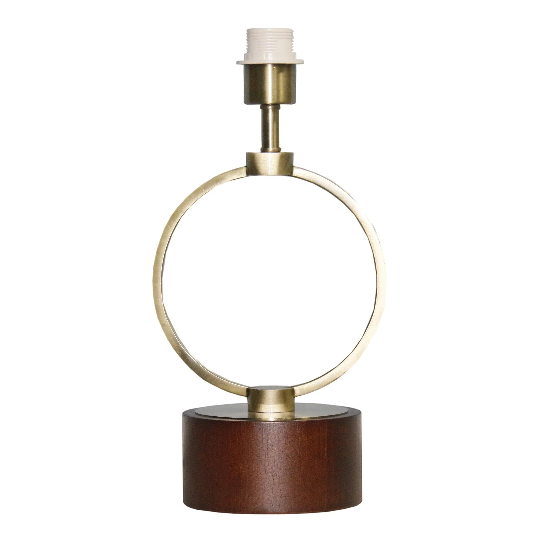 Bedroom Table Lamp With Circular Design - White
