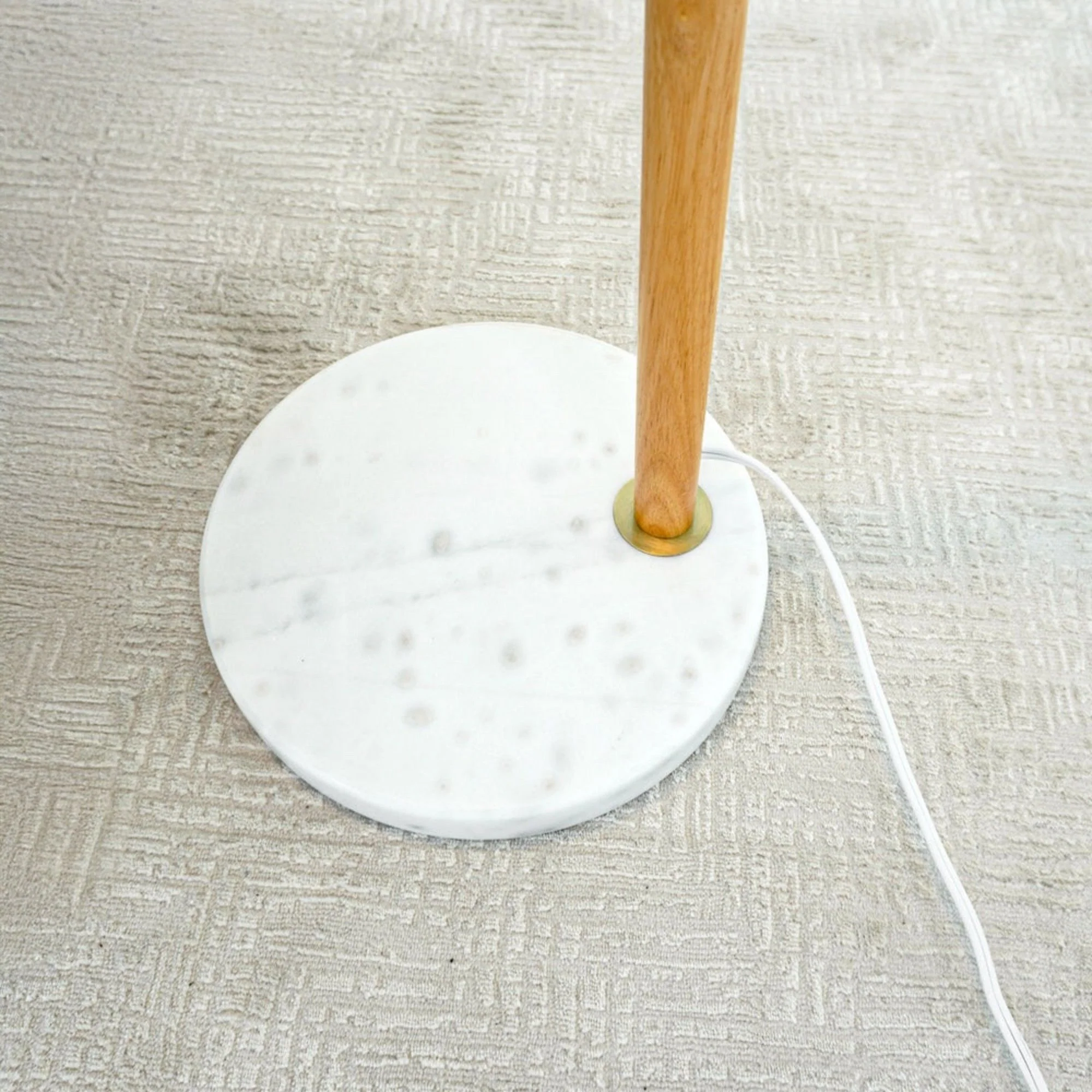 Tall Corner Floor Lamp For Living Room - White