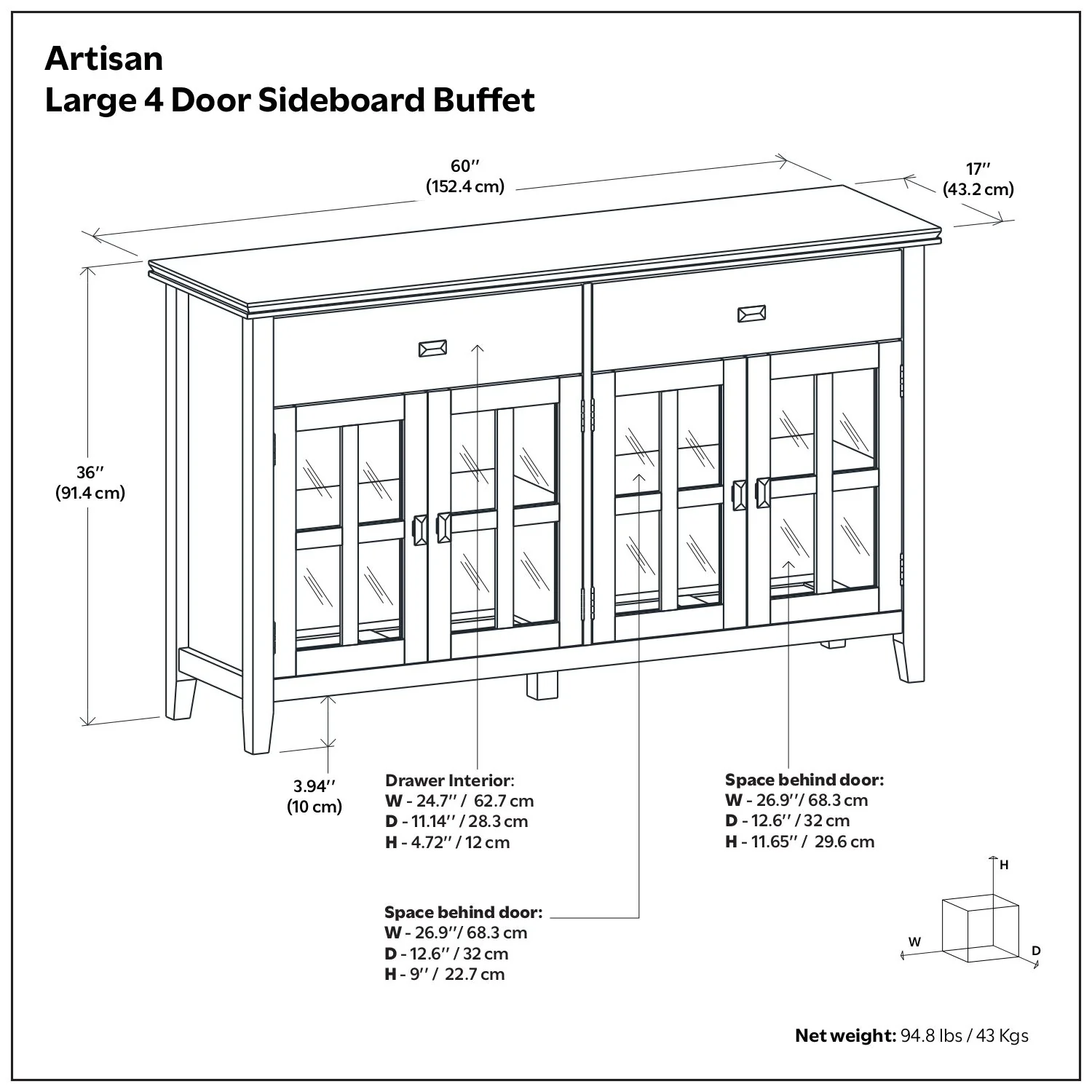 8291-artisan-4-door-sideboard-buffet-14.webp Artisan - 4 Door Sideboard Buffet