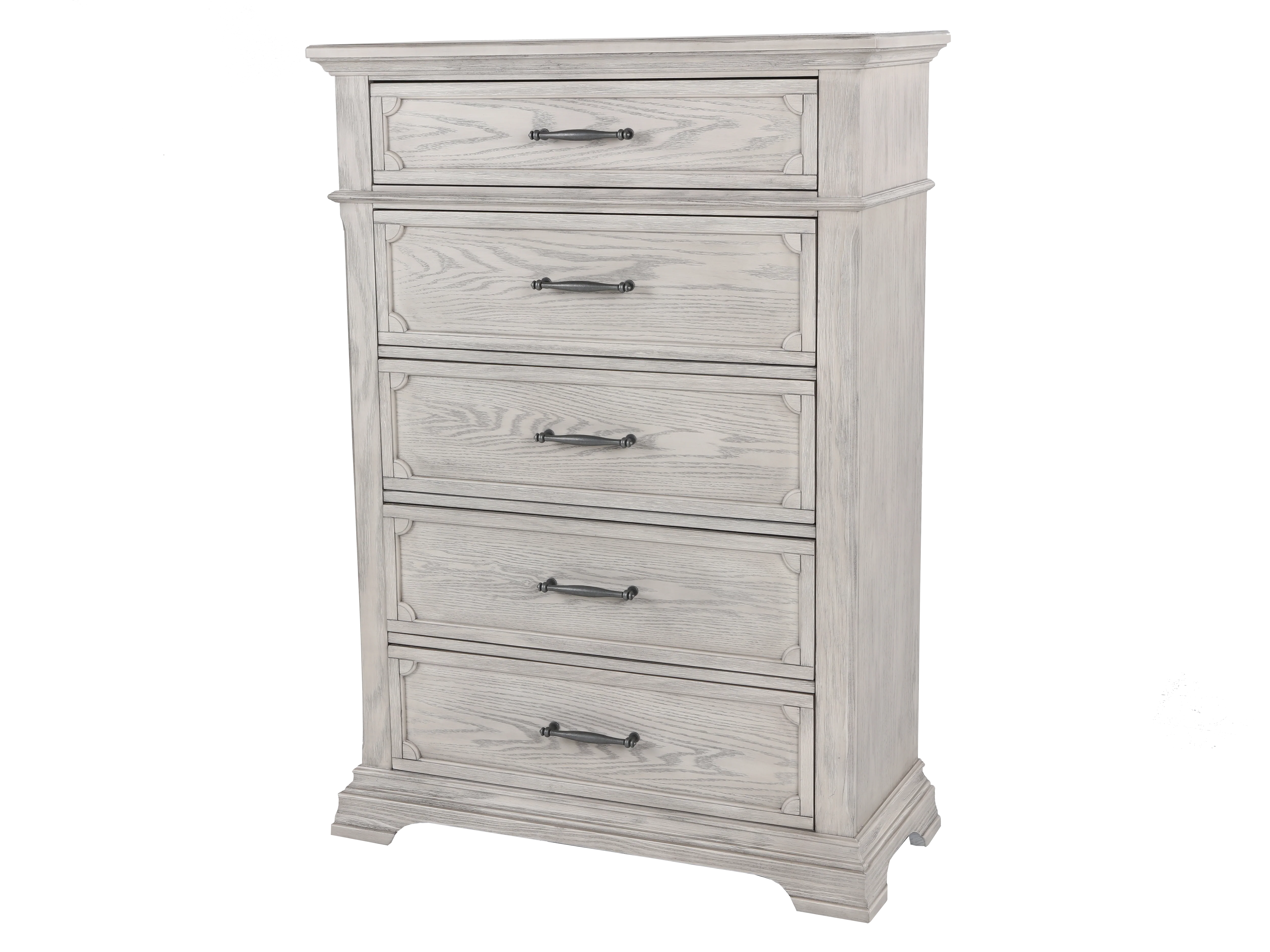Artesian Weathered Gray 5-Drawer Chest with Dovetail Drawers