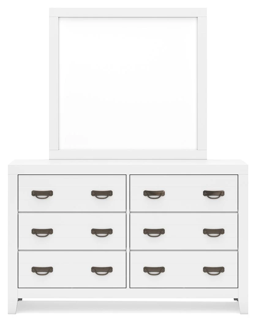 Binterglen - Dresser And Mirror - White