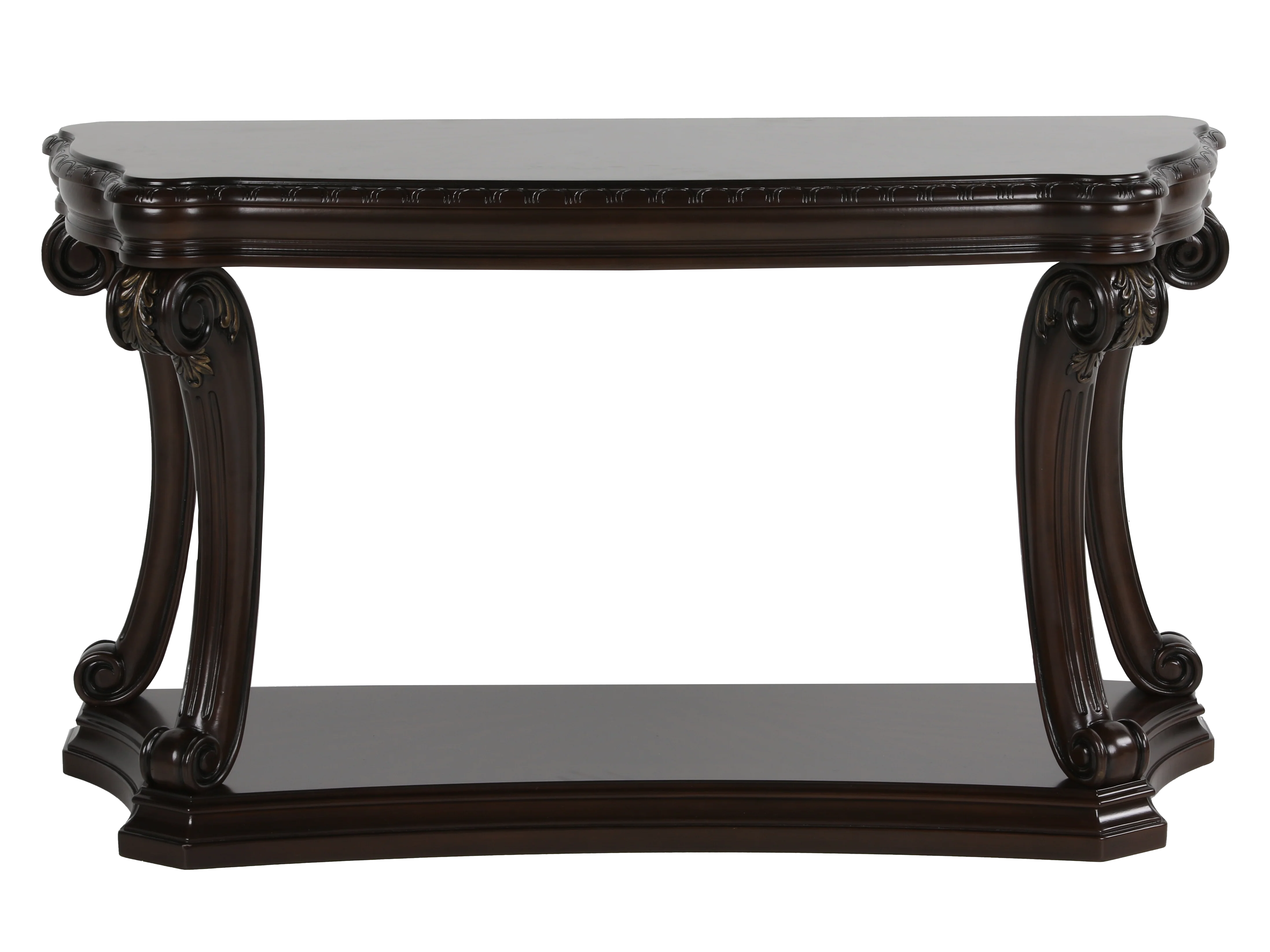 835-traditional-cherry-sofa-table-with-bottom-shelf-1.webp Traditional Cherry Sofa Table with Bottom Shelf