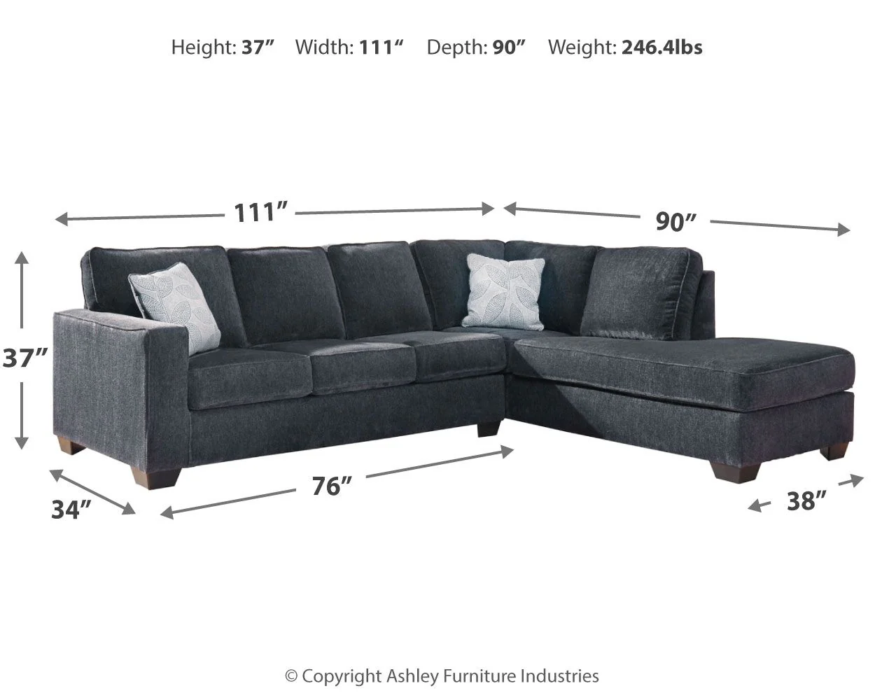 Altari - Sectional With Chaise