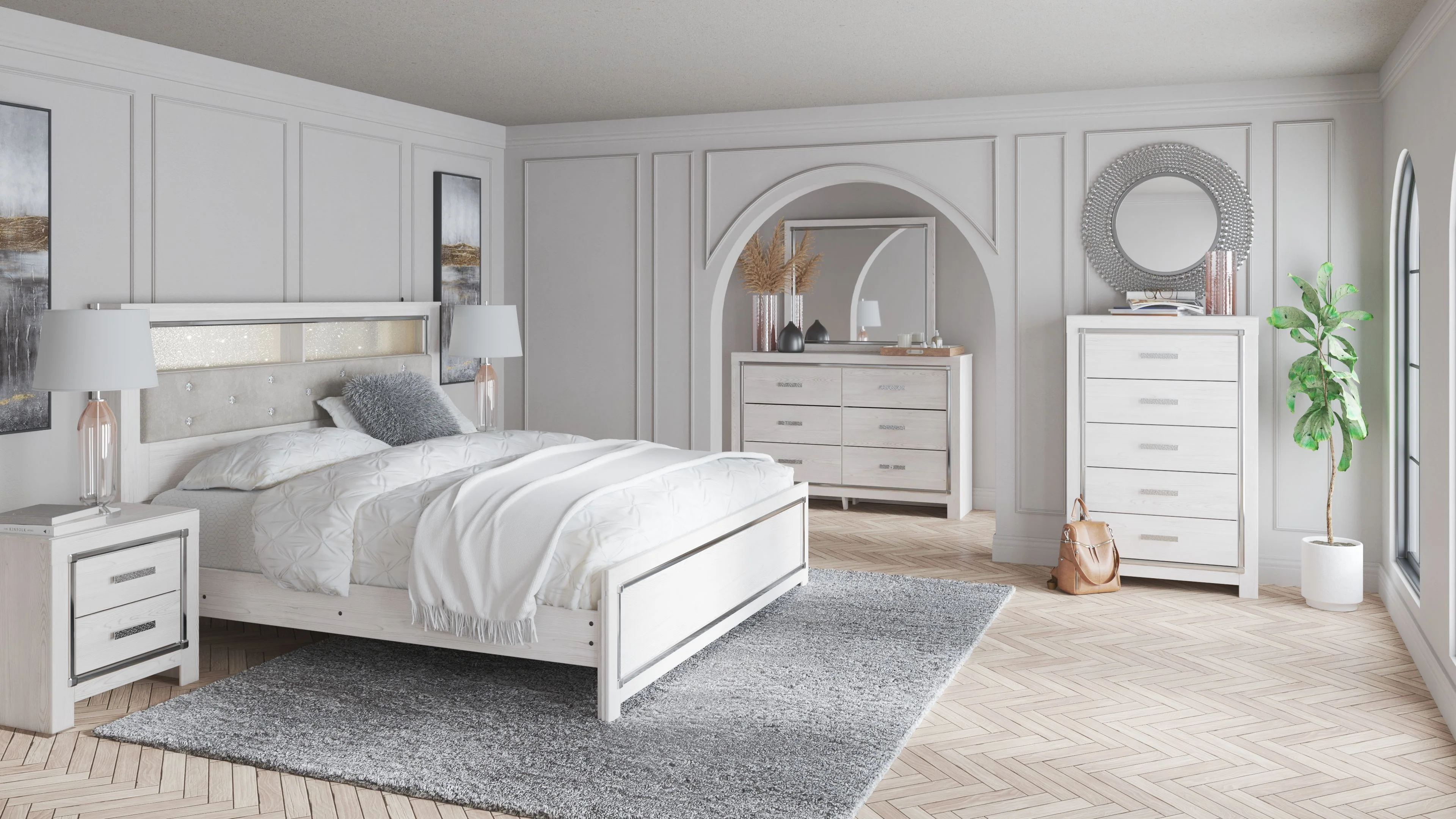 8497-altyra-panel-bookcase-bedroom-set-1.webp Altyra - Panel Bookcase Bedroom Set