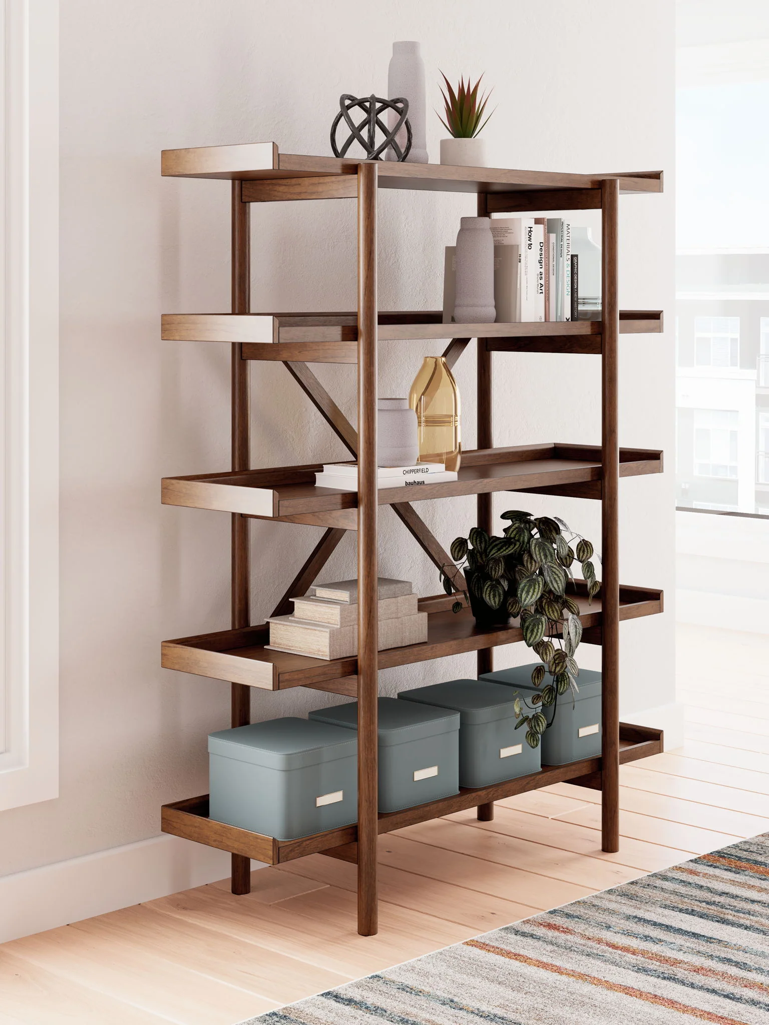8520-lyncott-3-pc.-home-office-desk-chair-bookcase-brown-10.webp Lyncott - 3 Pc. - Home Office Desk, Chair, Bookcase - Brown