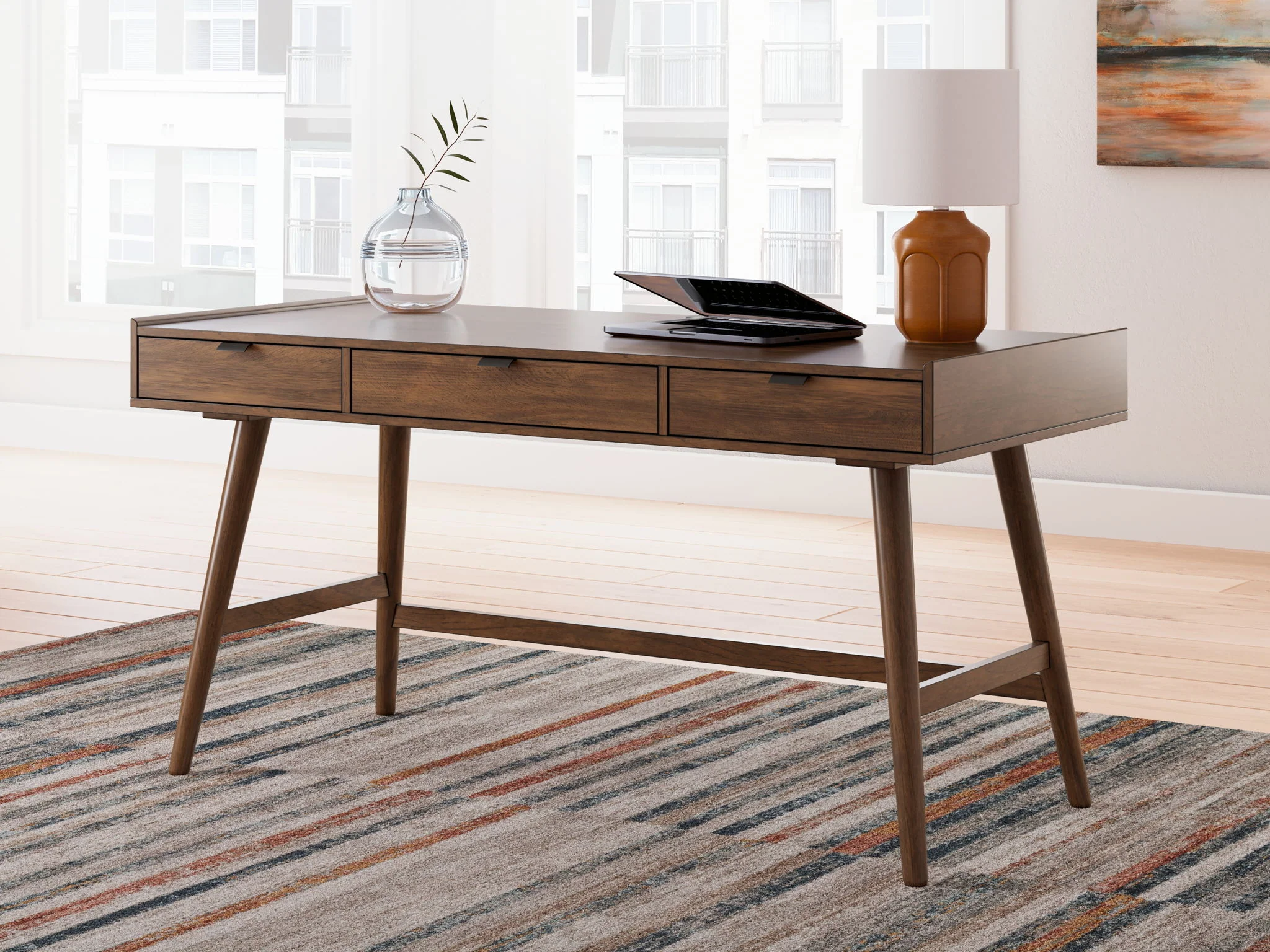 8520-lyncott-3-pc.-home-office-desk-chair-bookcase-brown-12.webp Lyncott - 3 Pc. - Home Office Desk, Chair, Bookcase - Brown