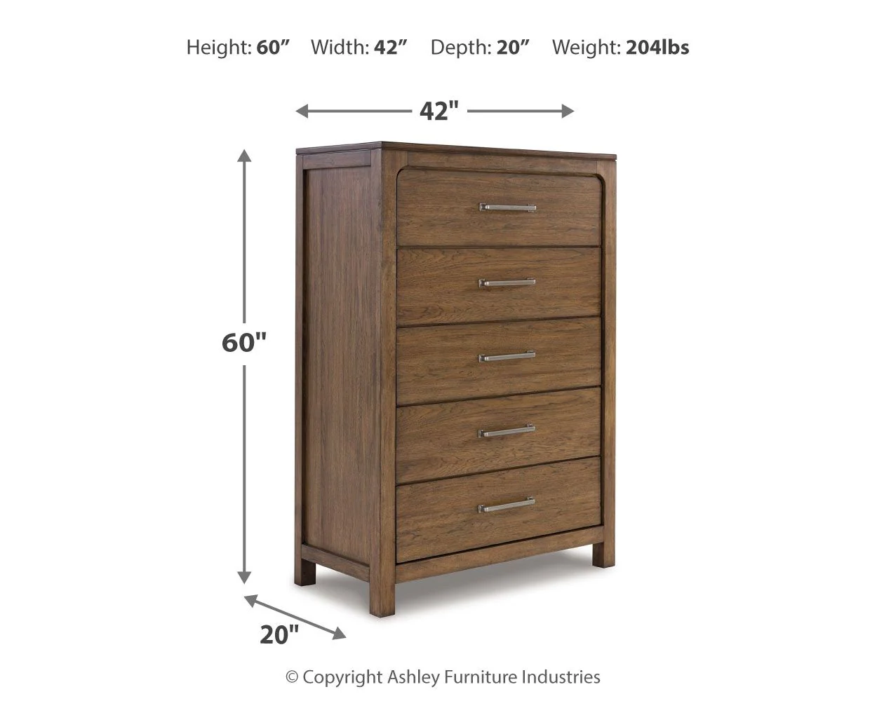 8528-cabalynn-five-drawer-chest-light-brown-8.webp Cabalynn - Five Drawer Chest - Light Brown