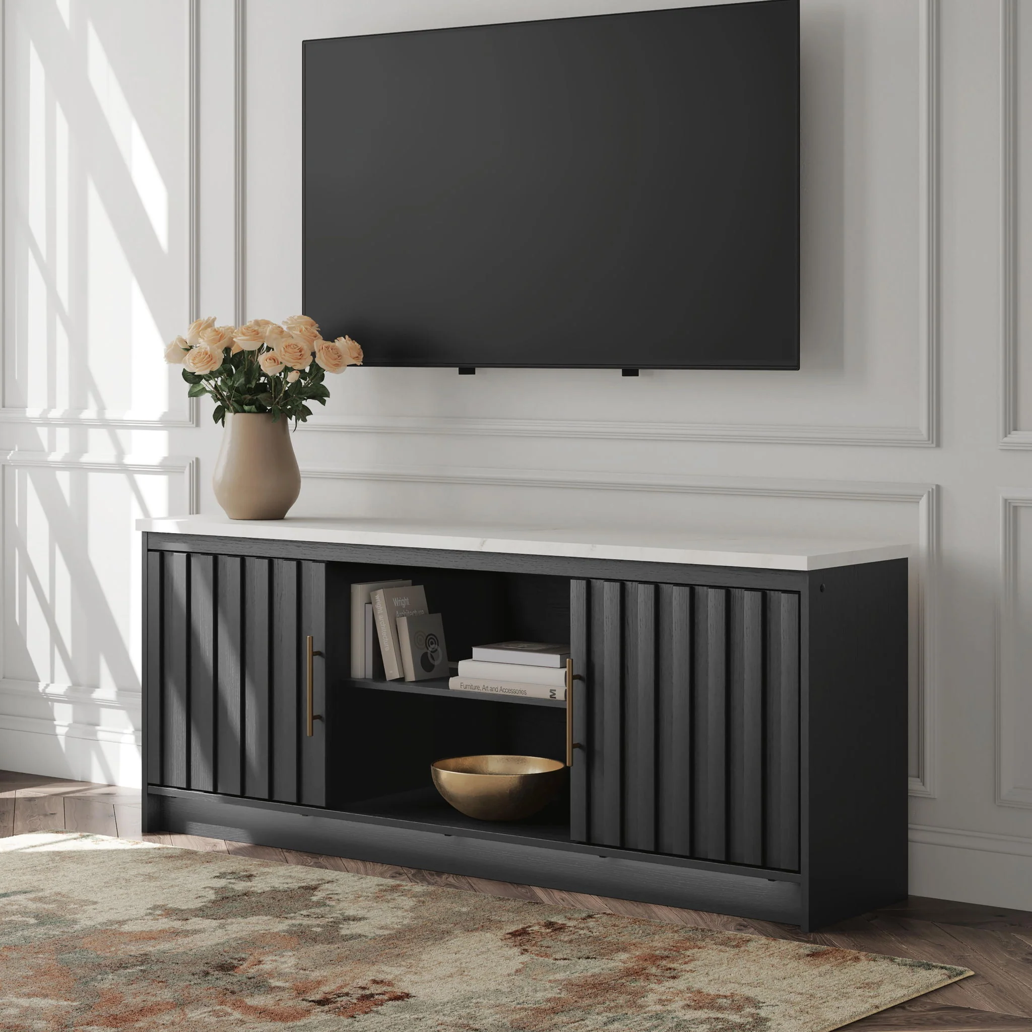 Cadmori - TV Stand With Fireplace Option