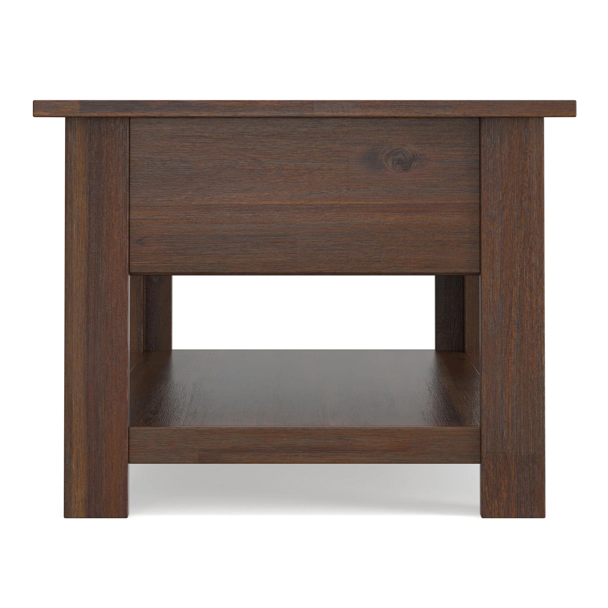 Monroe - Rectangular Coffee Table With Drawers - Brown