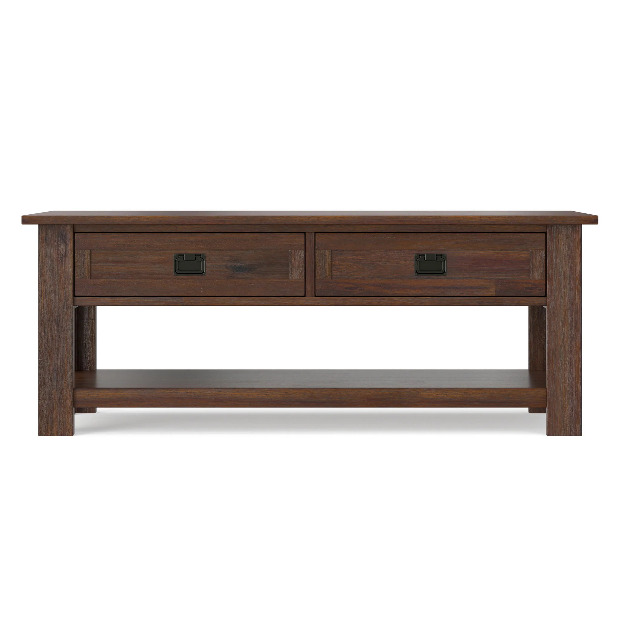 Monroe - Rectangular Coffee Table With Drawers - Brown