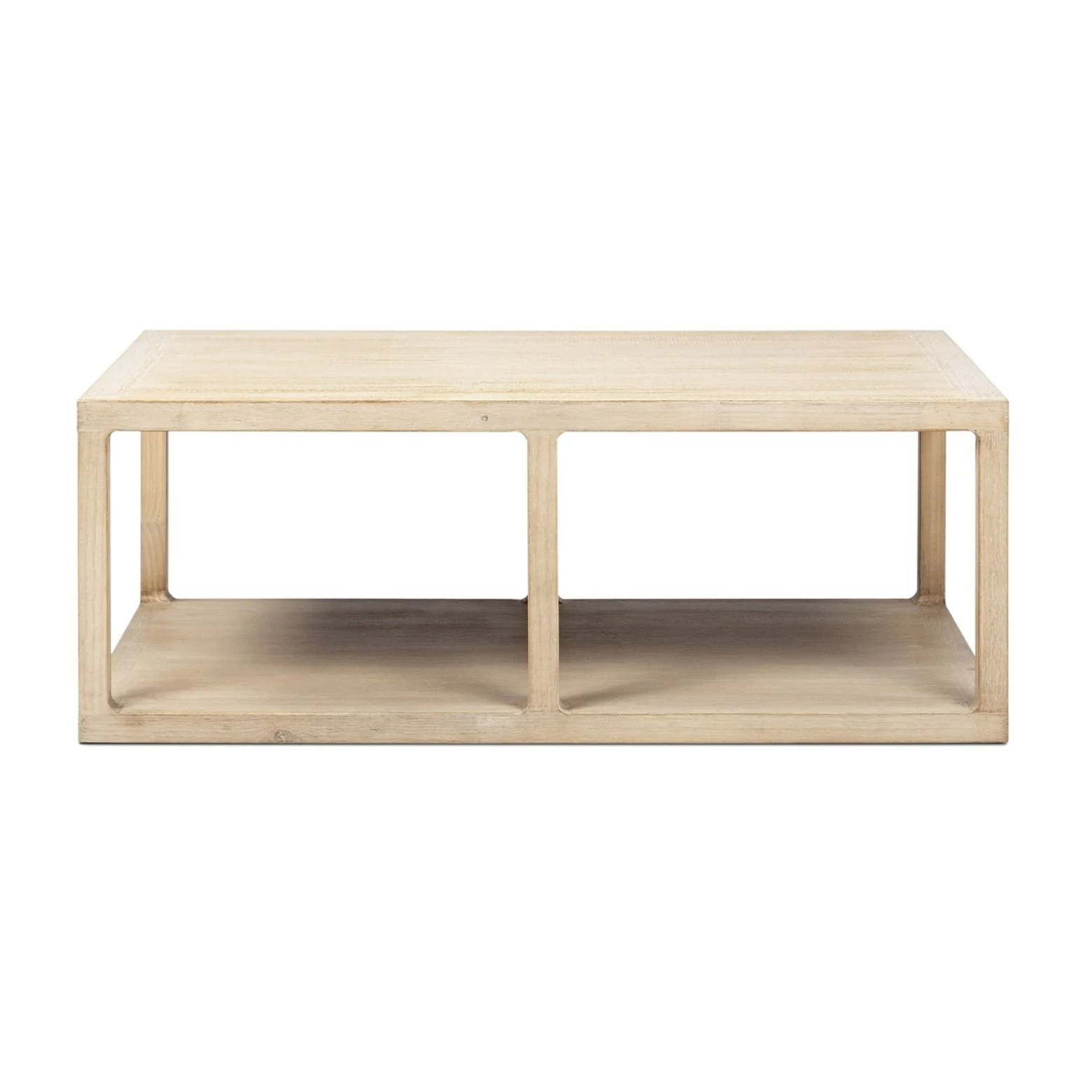 Ellis - Open Frame Coffee Table With Lower Shelf - Natural