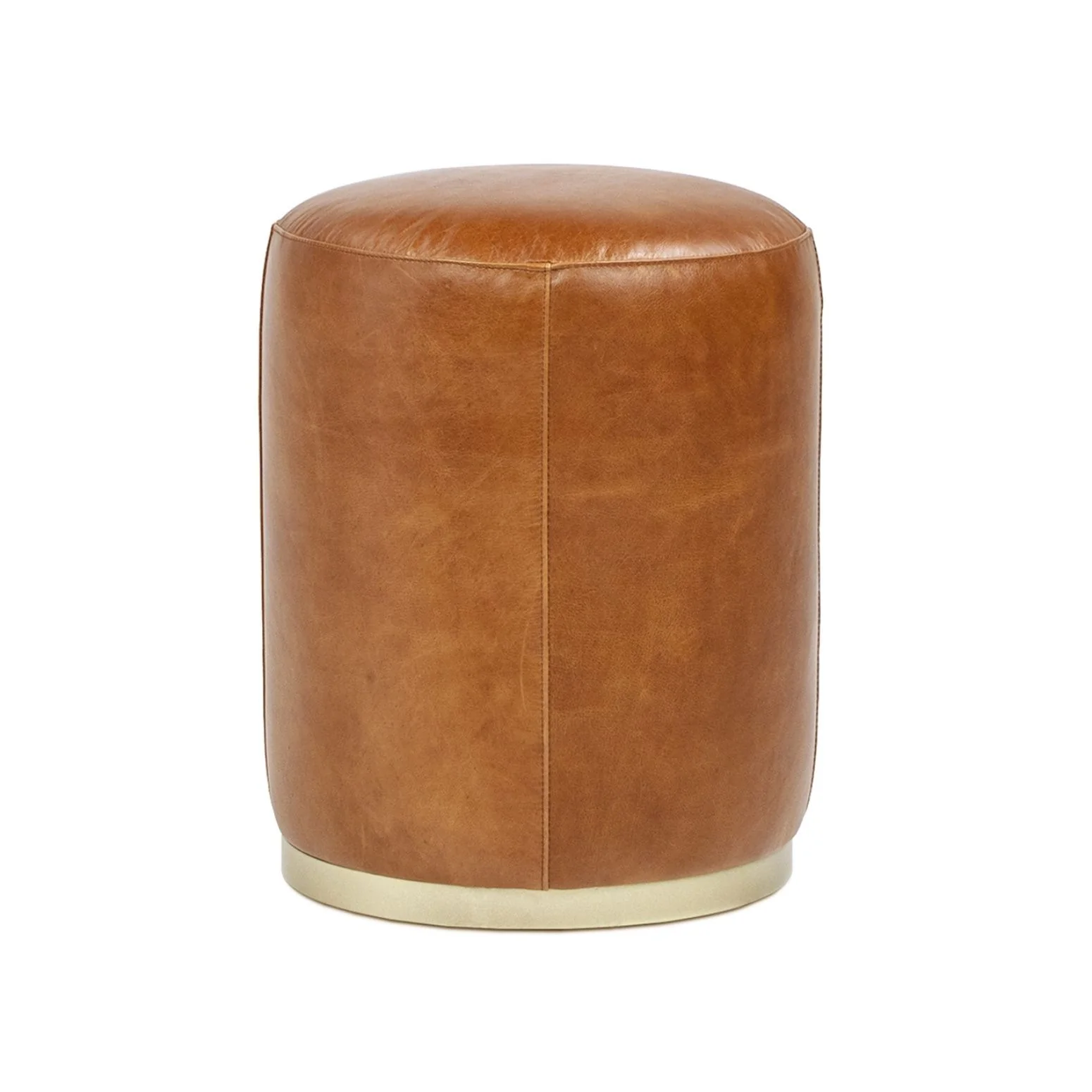 Nico - Round Ottoman Stool - Brown