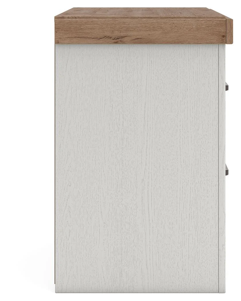 8601-savonport-two-drawer-night-stand-white-brown-6.webp Savonport - Two Drawer Night Stand - White / Brown