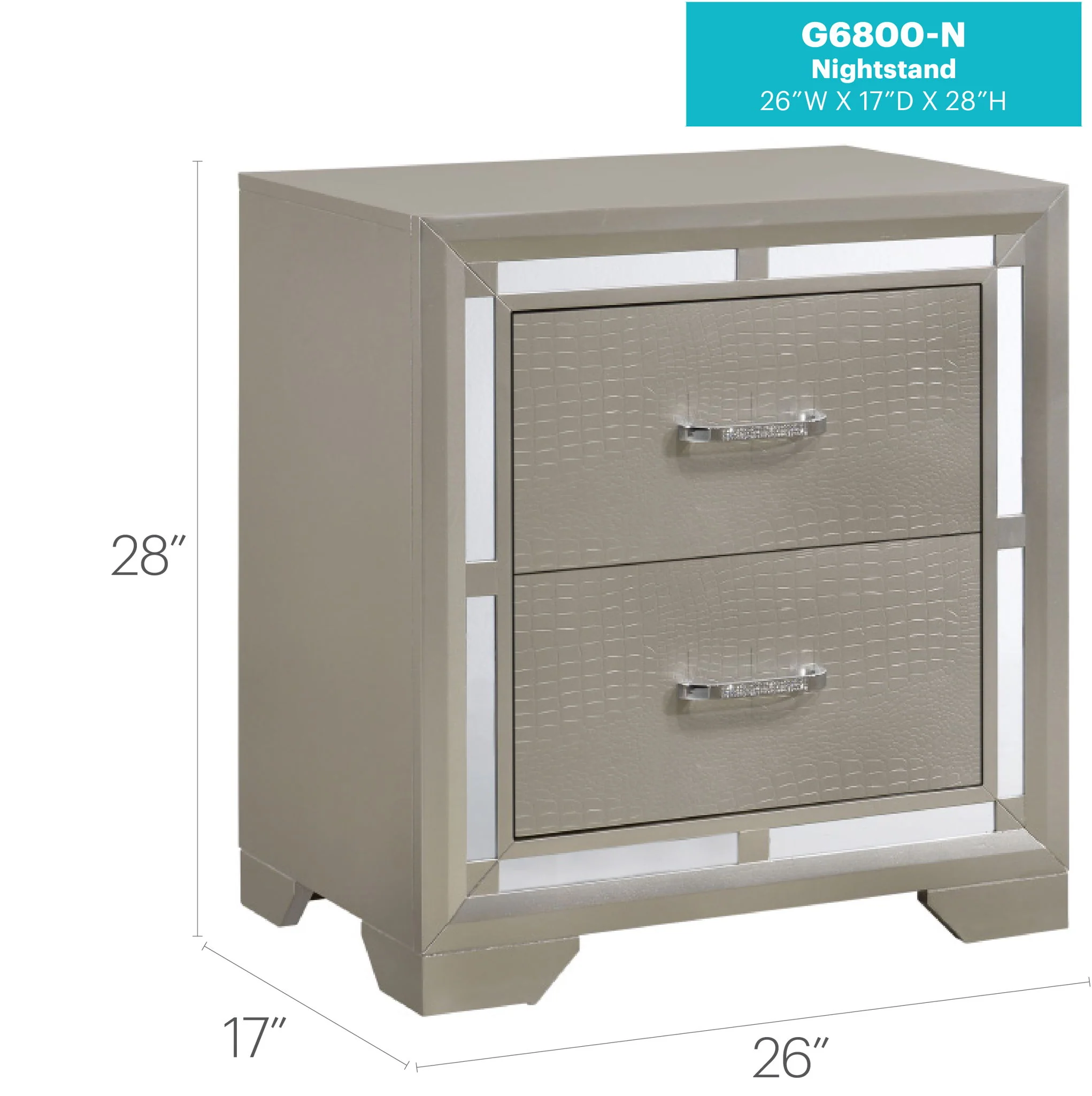 8705-elegant-nightstand-silver-champagne-4.webp Elegant Nightstand - Silver Champagne