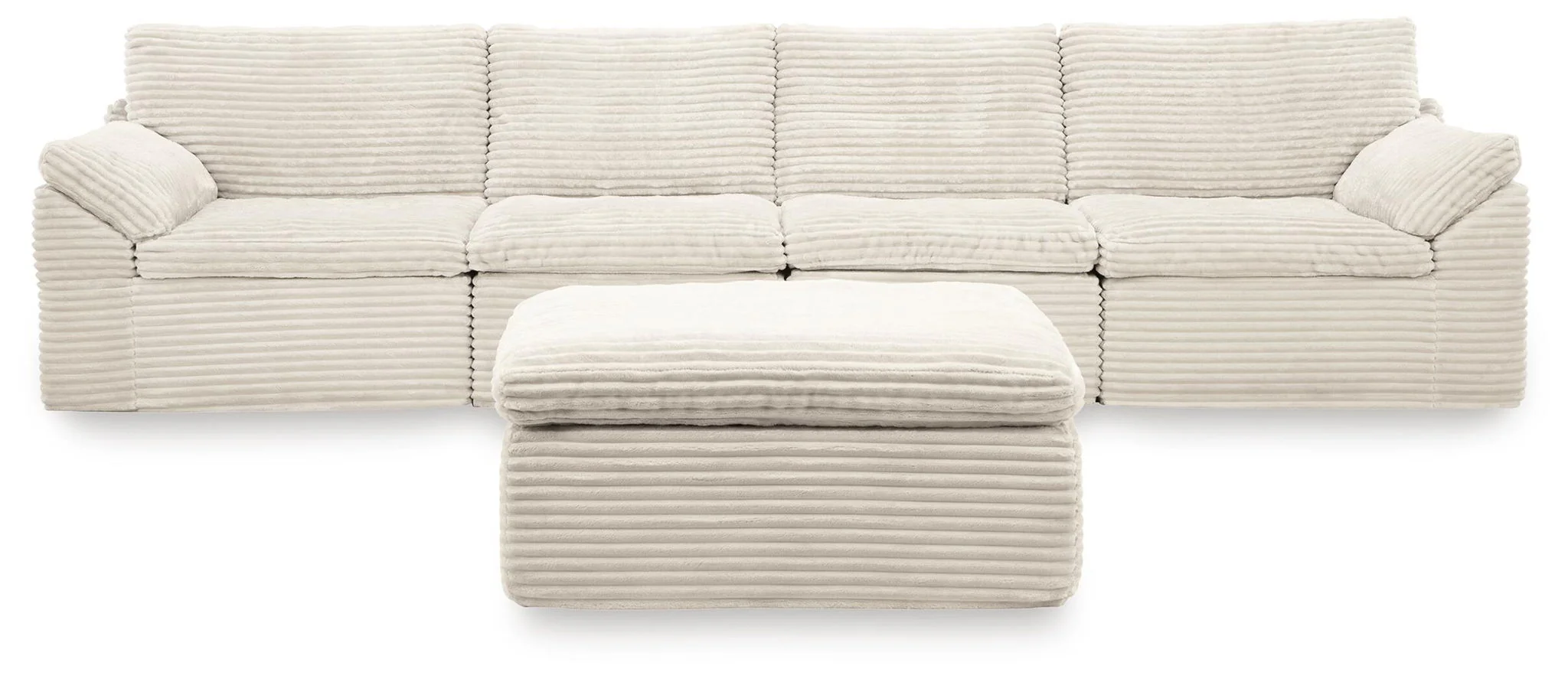 8728-fannin-4-piece-sectional-with-ottoman-ivory-1.webp Fannin - 4-Piece Sectional With Ottoman - Ivory