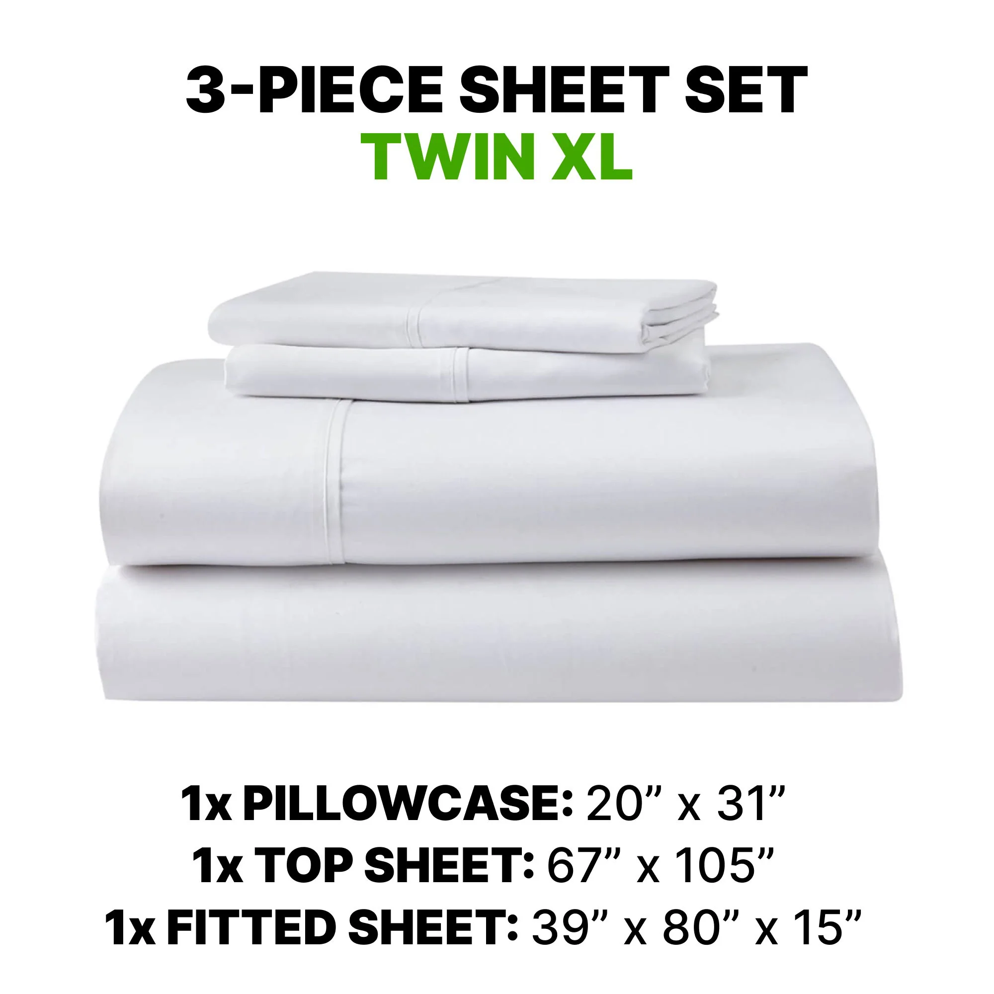 Sheet Set Luxurious Supima, Wrinkle Resistant, Breathable, With 2 Ghostgrip Band
