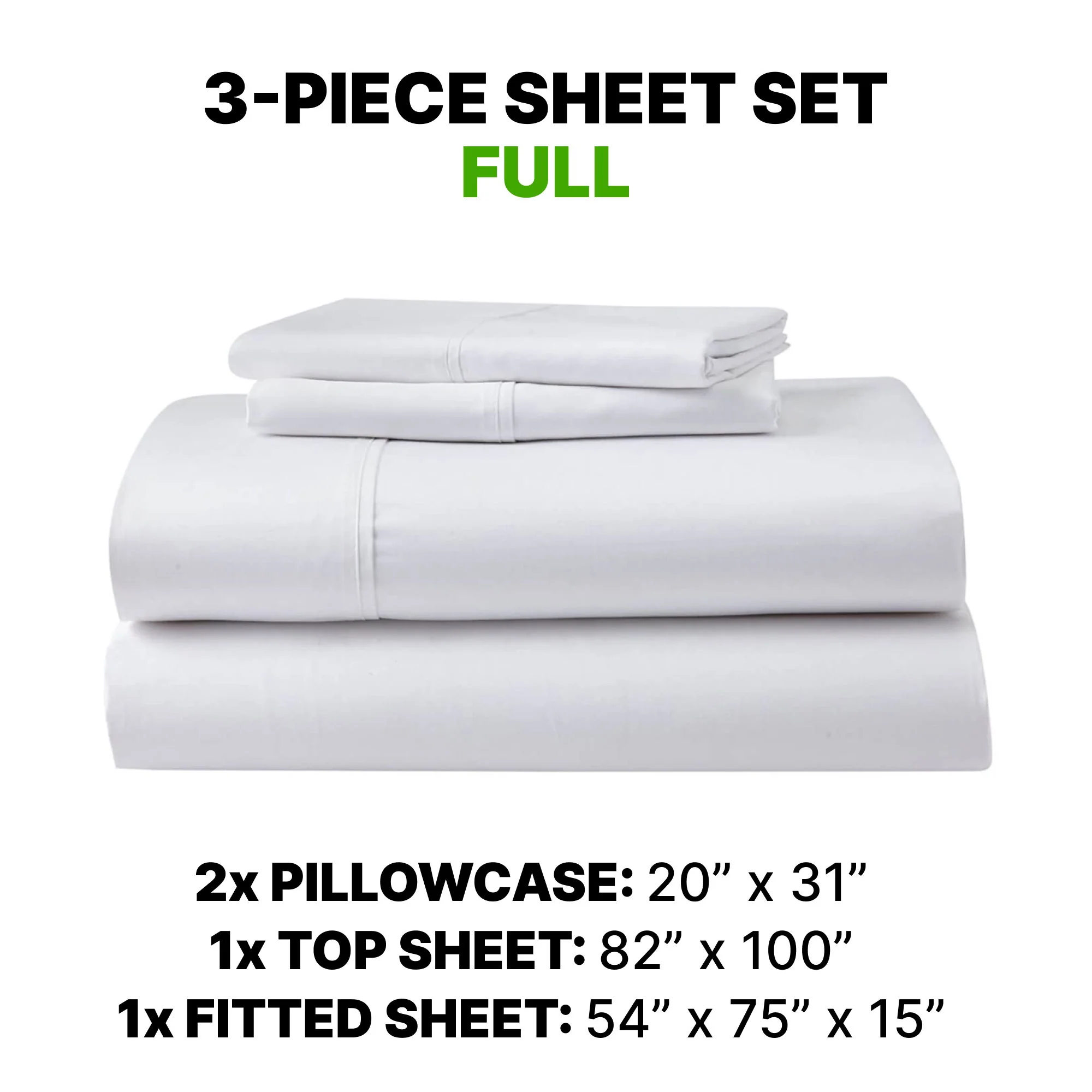 Sheet Set Luxurious Supima, Wrinkle Resistant, Breathable, With 2 Ghostgrip Band