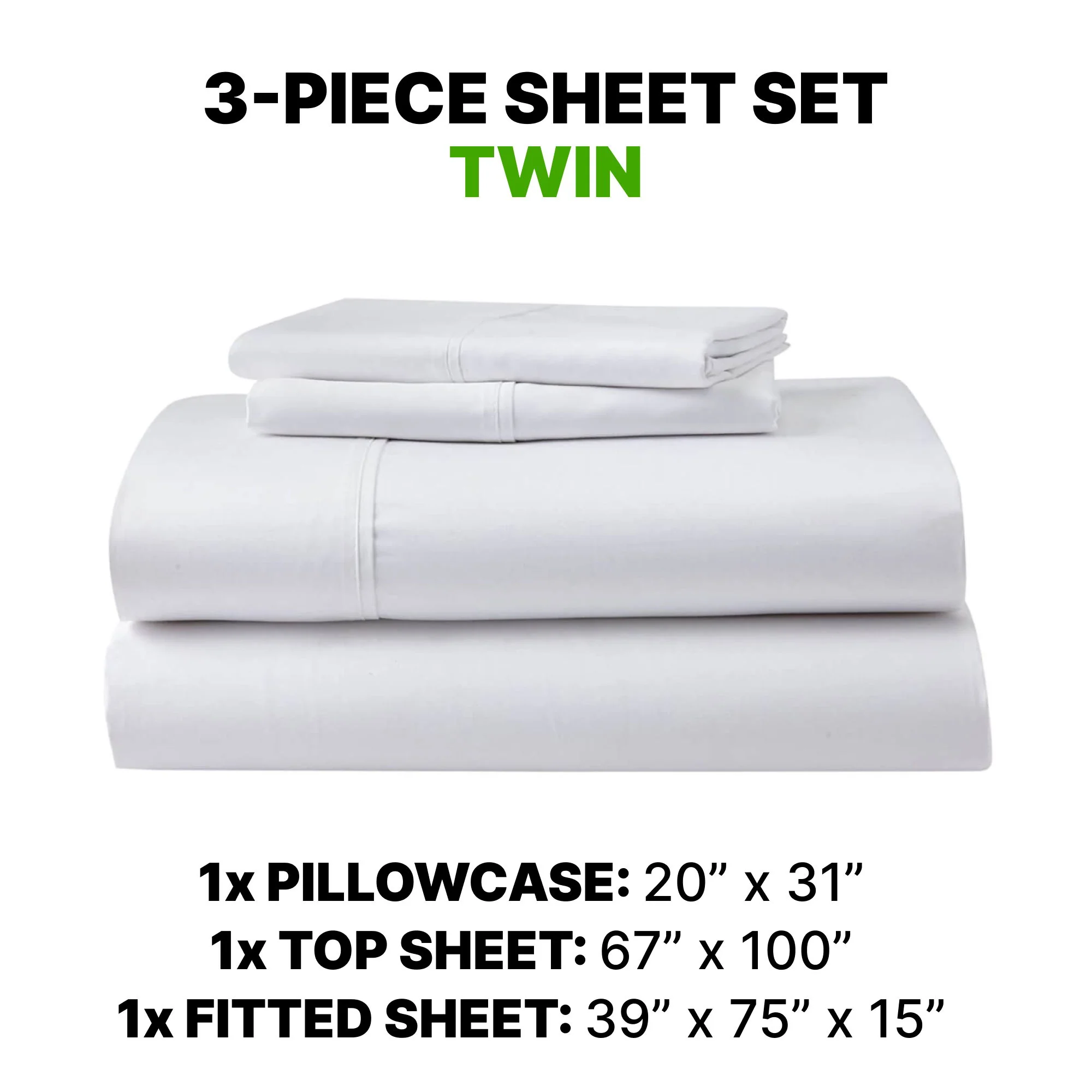 Sheet Set Luxurious Supima, Wrinkle Resistant, Breathable, With 2 Ghostgrip Band