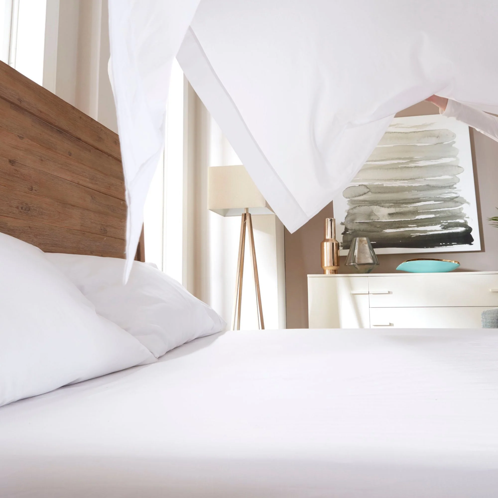 Sheet Set Luxurious Supima, Wrinkle Resistant, Breathable, With 2 Ghostgrip Band