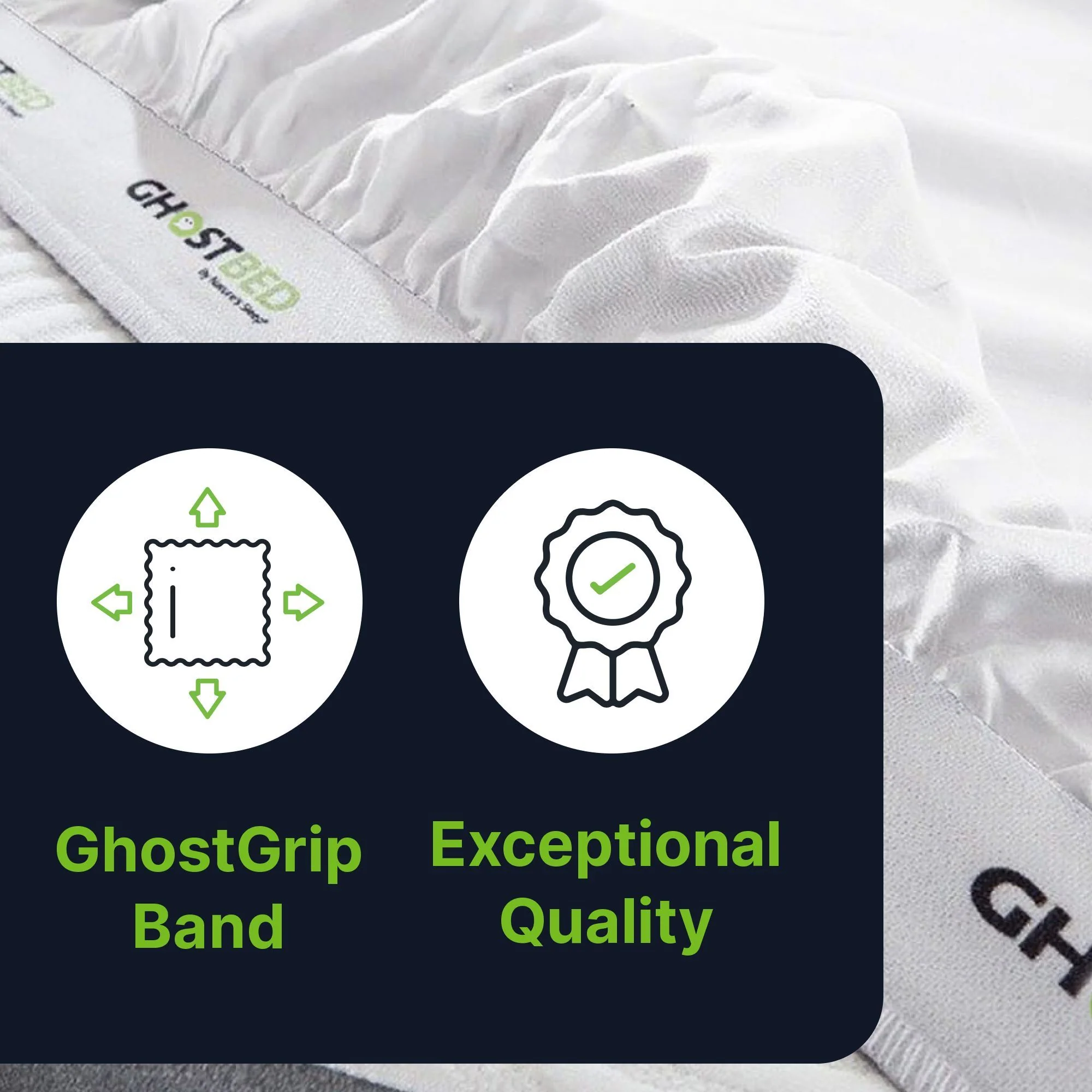 Sheet Set Luxurious Supima, Wrinkle Resistant, Breathable, With 2 Ghostgrip Band