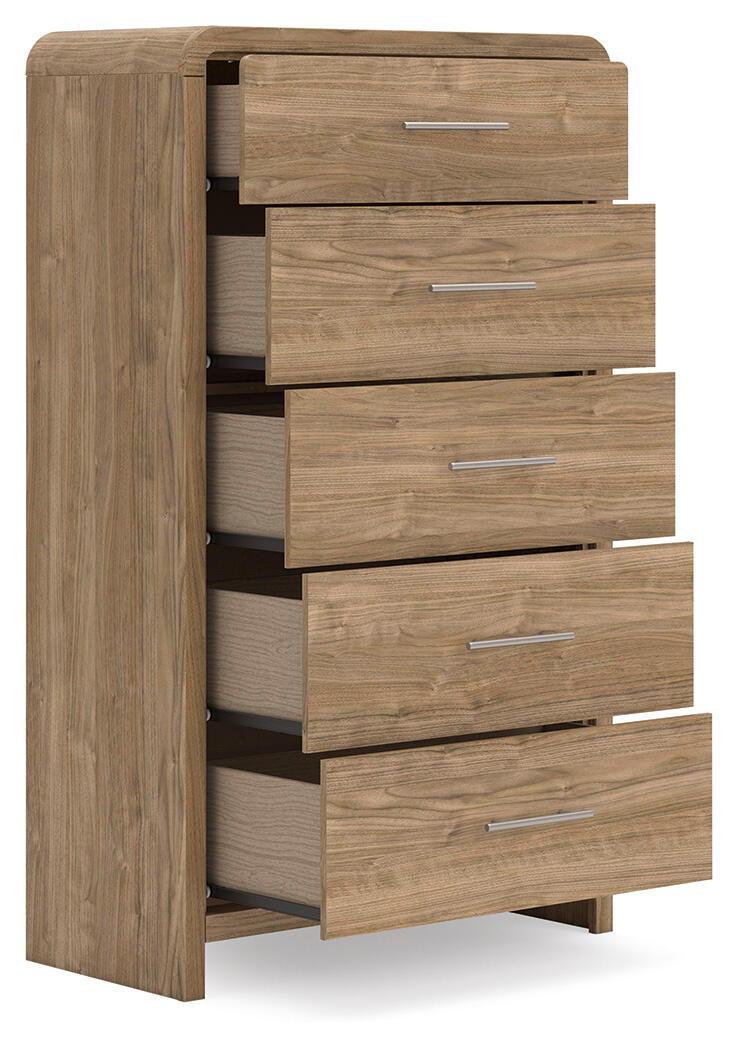 8761-gramburg-five-drawer-chest-warm-natural-brown-10.jpg Gramburg - Five Drawer Chest - Warm Natural Brown